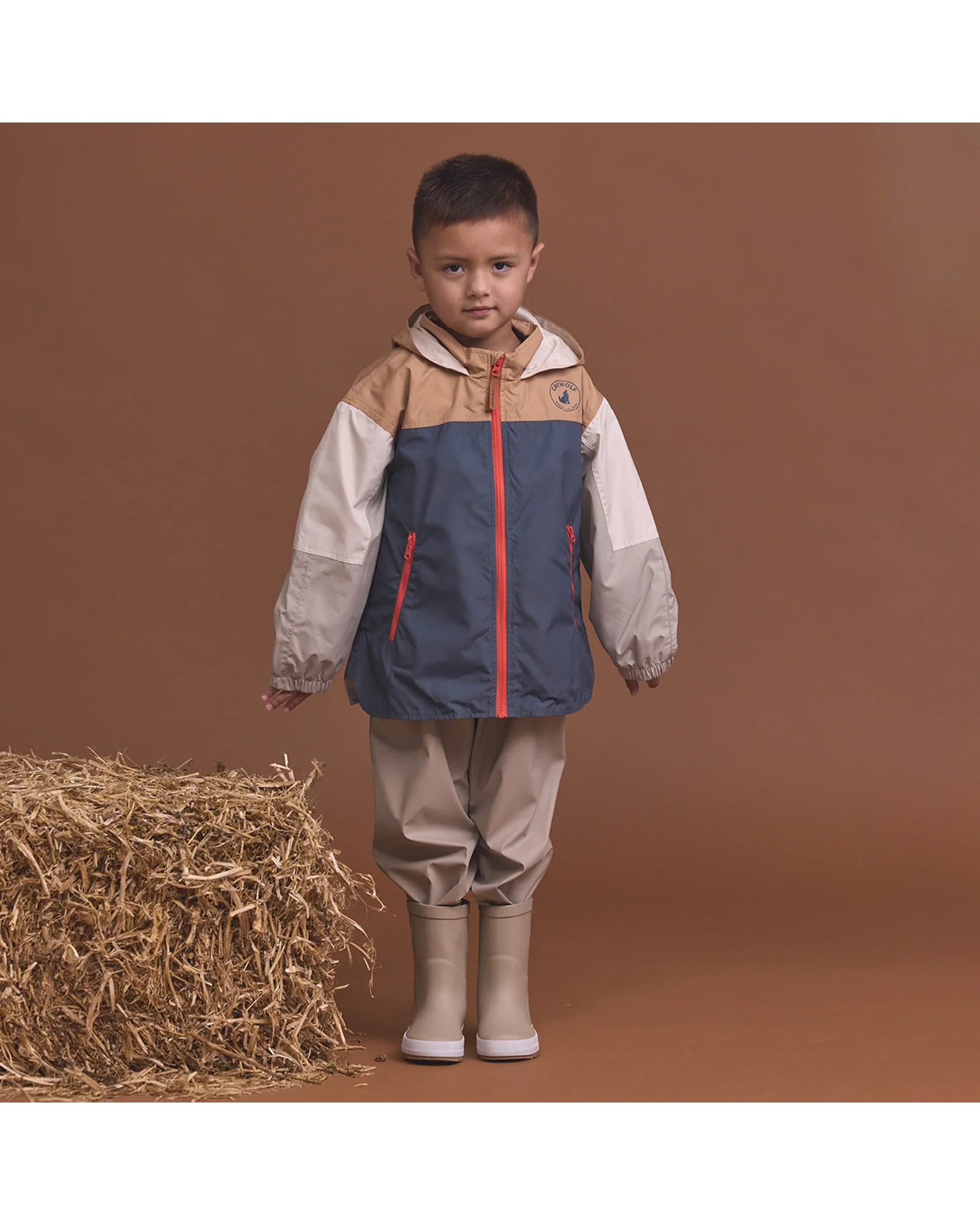 Packable Jacket Ash Colourblock Size 2Y