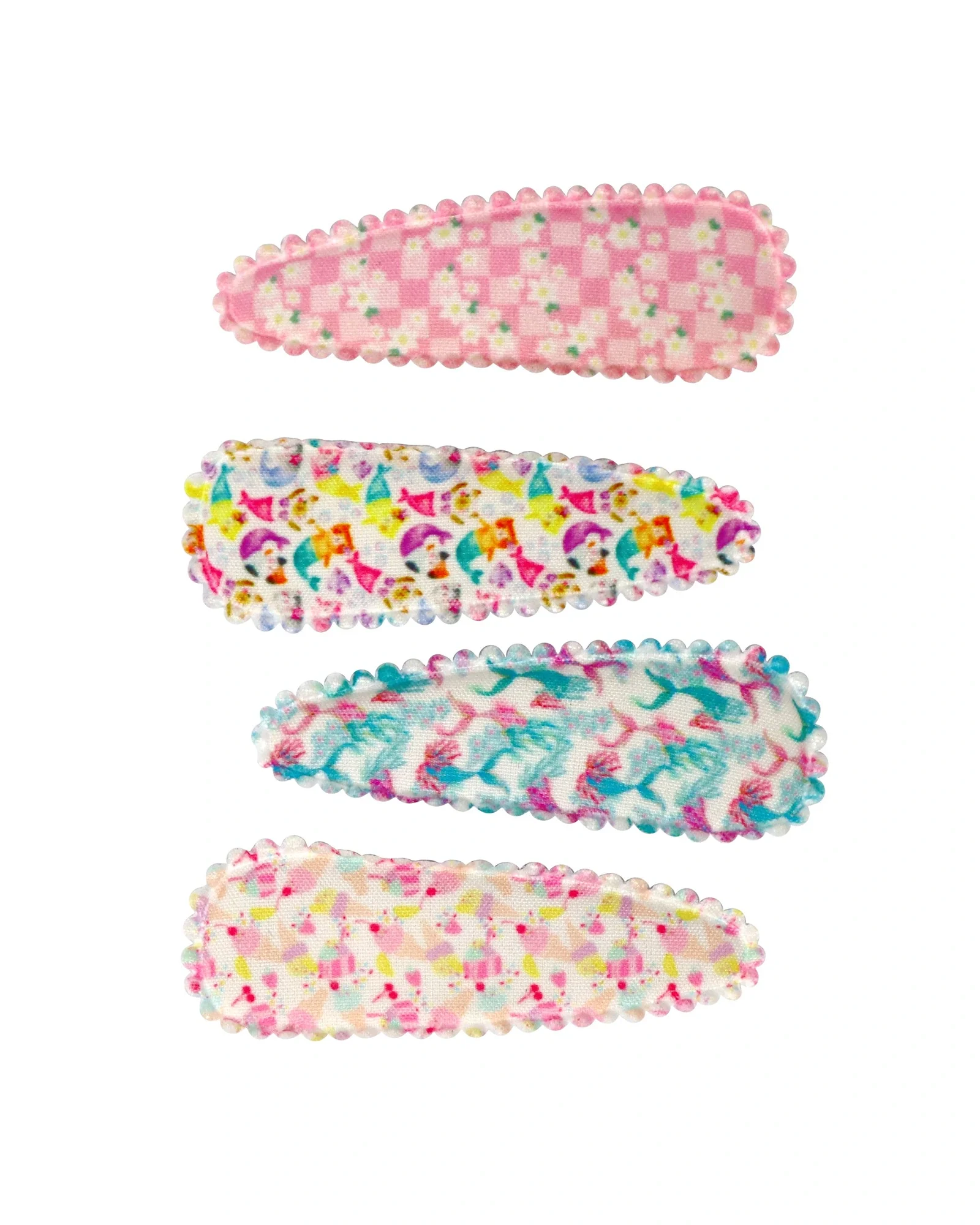 Pattern Fabric 4-pack Hair Clips - Image 2