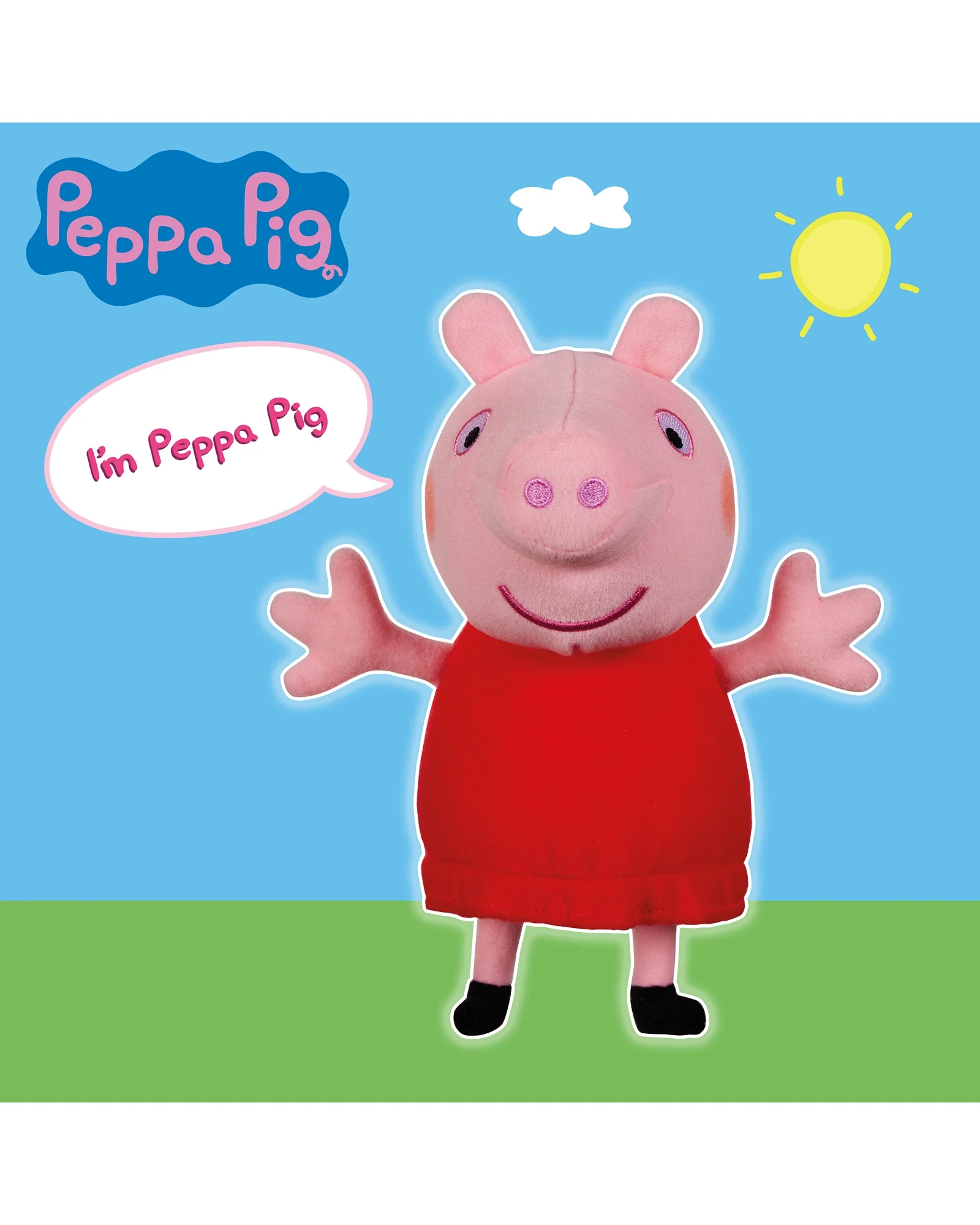PEPPA PIG TALKING SOFT TOY (RED DRESS) - Image 5