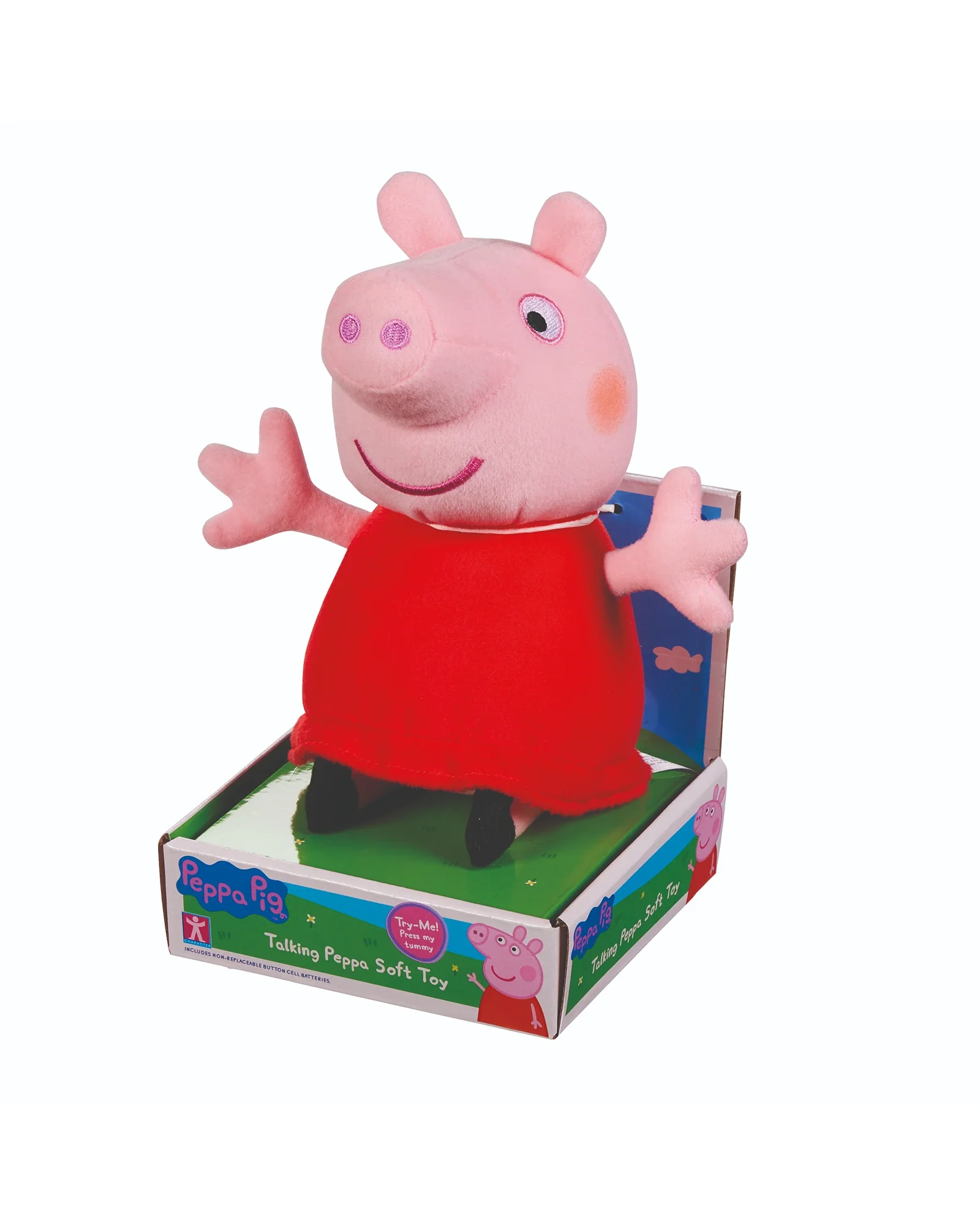PEPPA PIG TALKING SOFT TOY (RED DRESS) - Image 7
