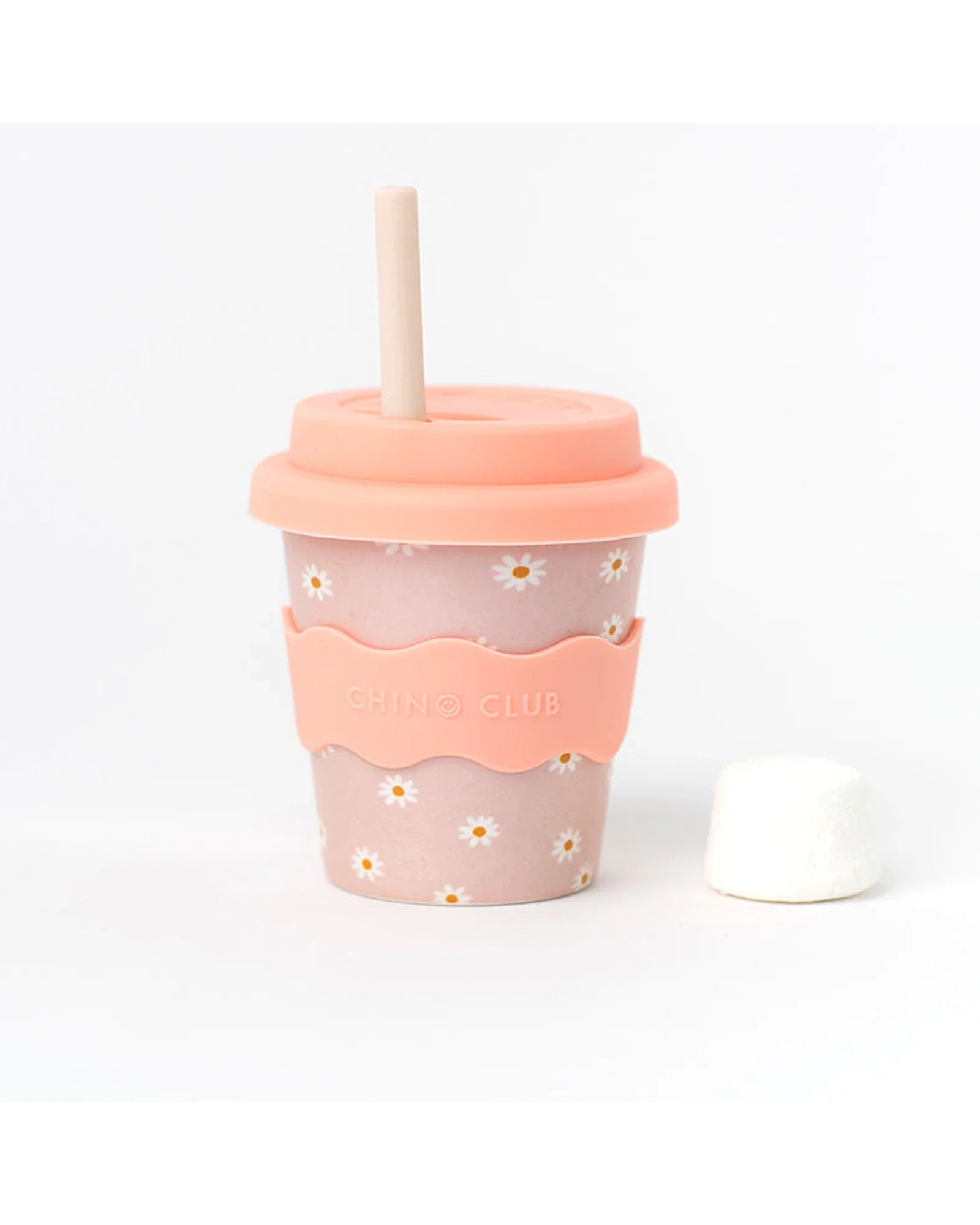 Pink Daisy Babychino Cup 120ml - Image 2