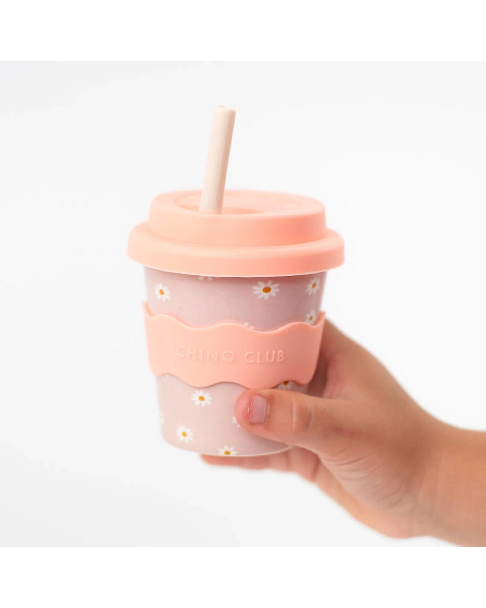 Pink Daisy Babychino Cup 120ml - Image 4
