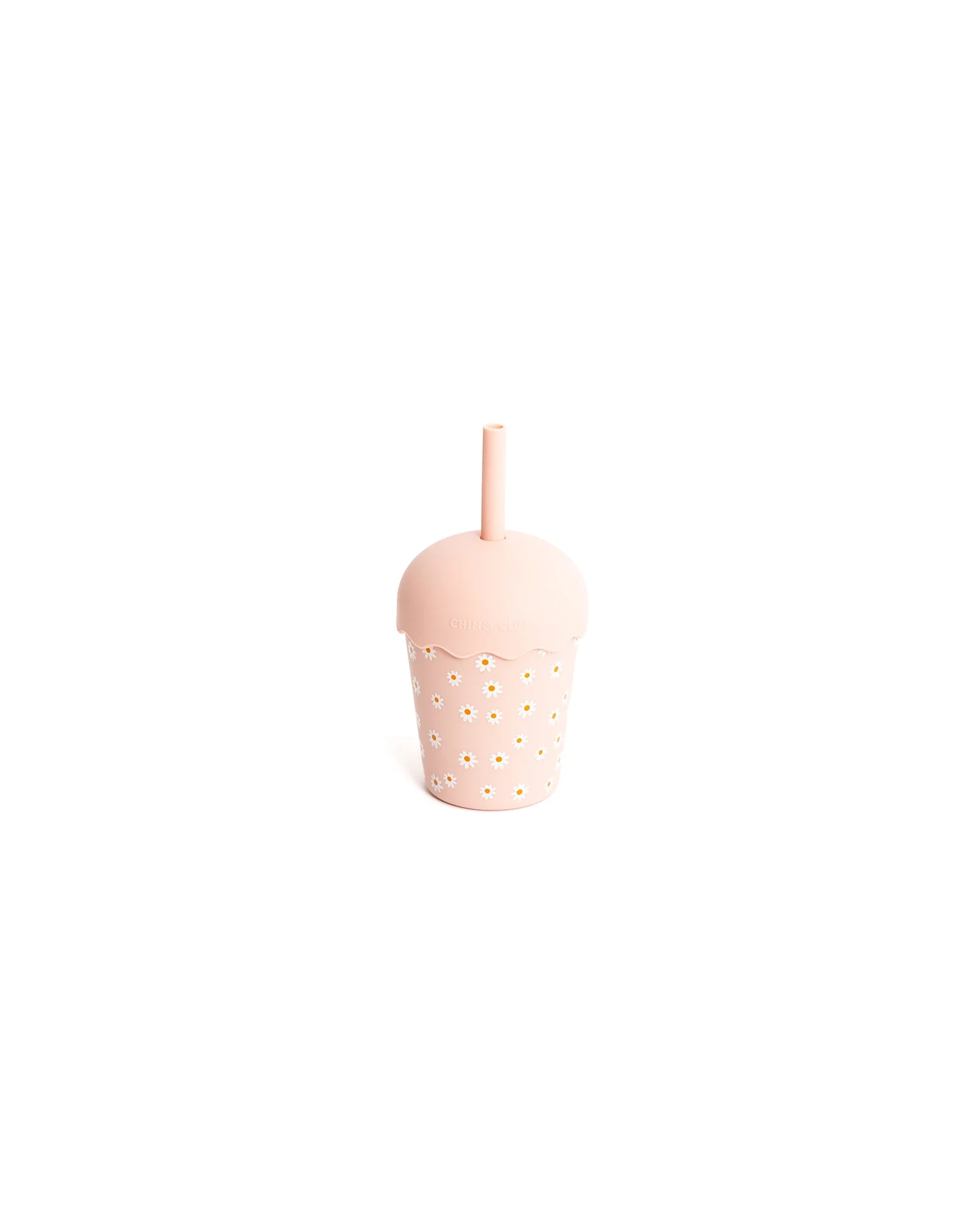 Pink Daisy Mini Smoothie Cup & Straw 200ml - Image 3