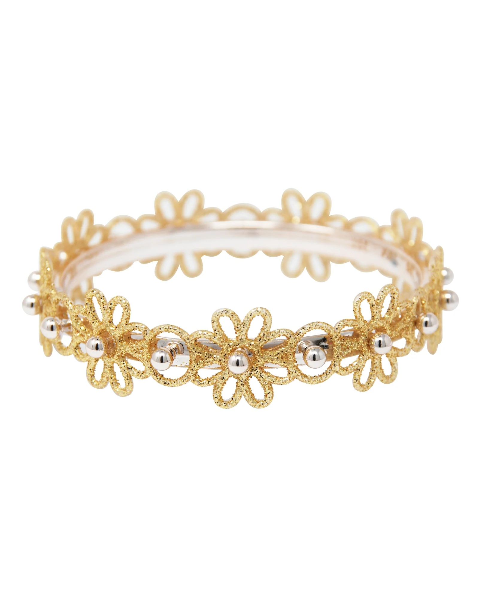 Pink Poppy Bangle Glitter Flower V2 - Image 3