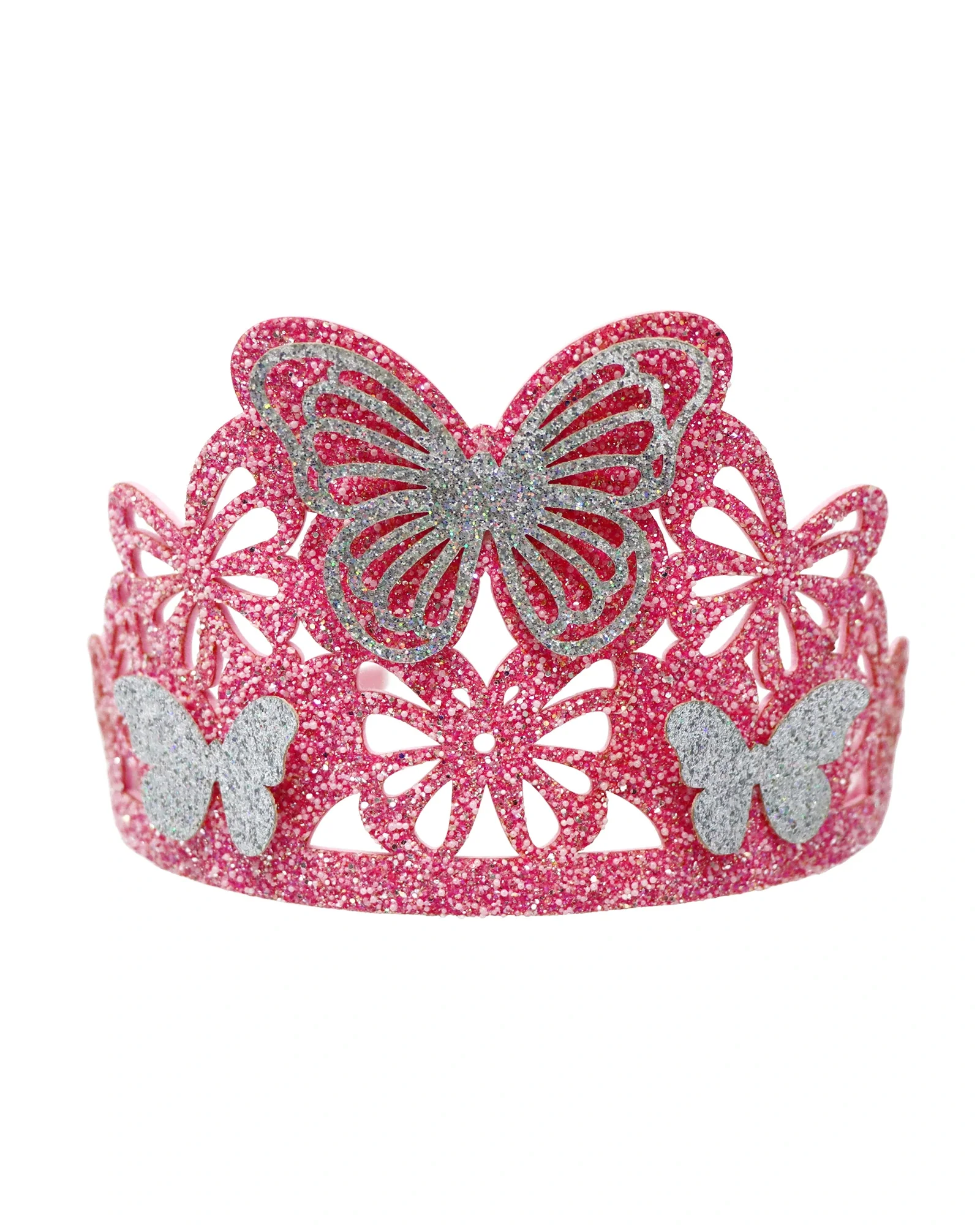 Pink Poppy Butterfly Crown