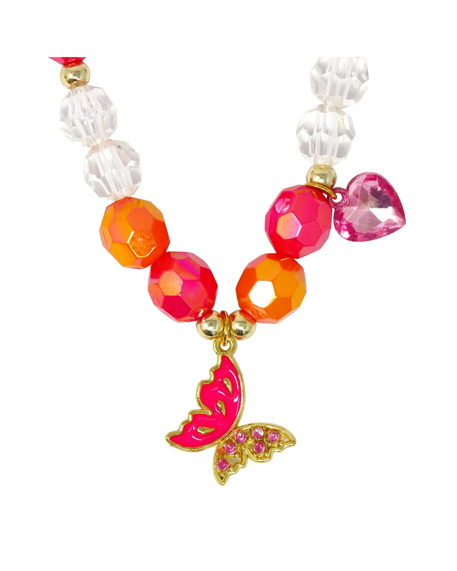 Pink Poppy Butterfly Friends Necklace - Image 2