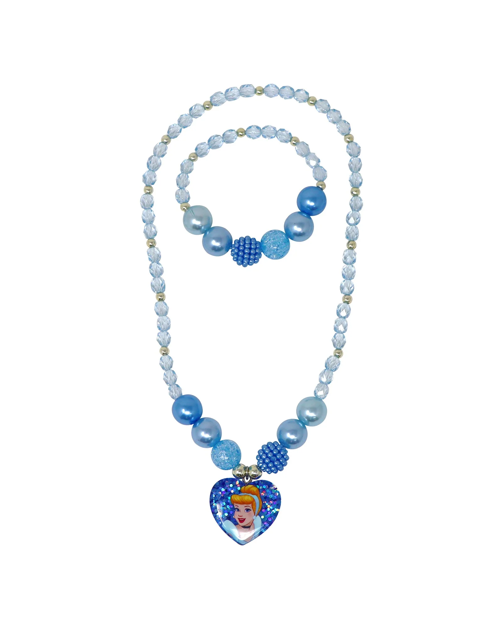 Pink Poppy Disney Cinderella Necklace and Bracelet Set - Image 3