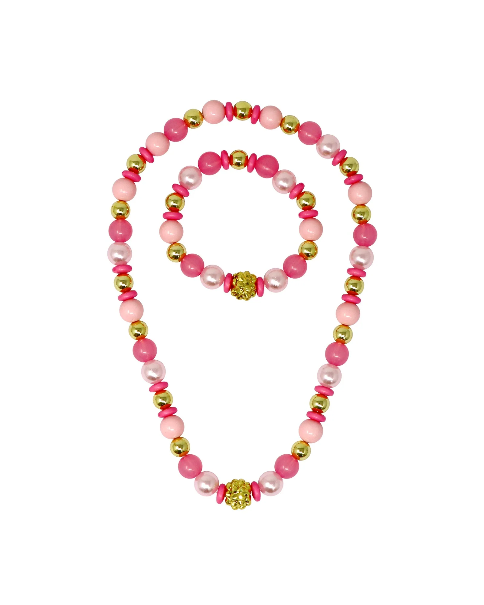 Pink Poppy Fairy Delight Beaded Necklace / Bracelet Set - Assorted - Image 2