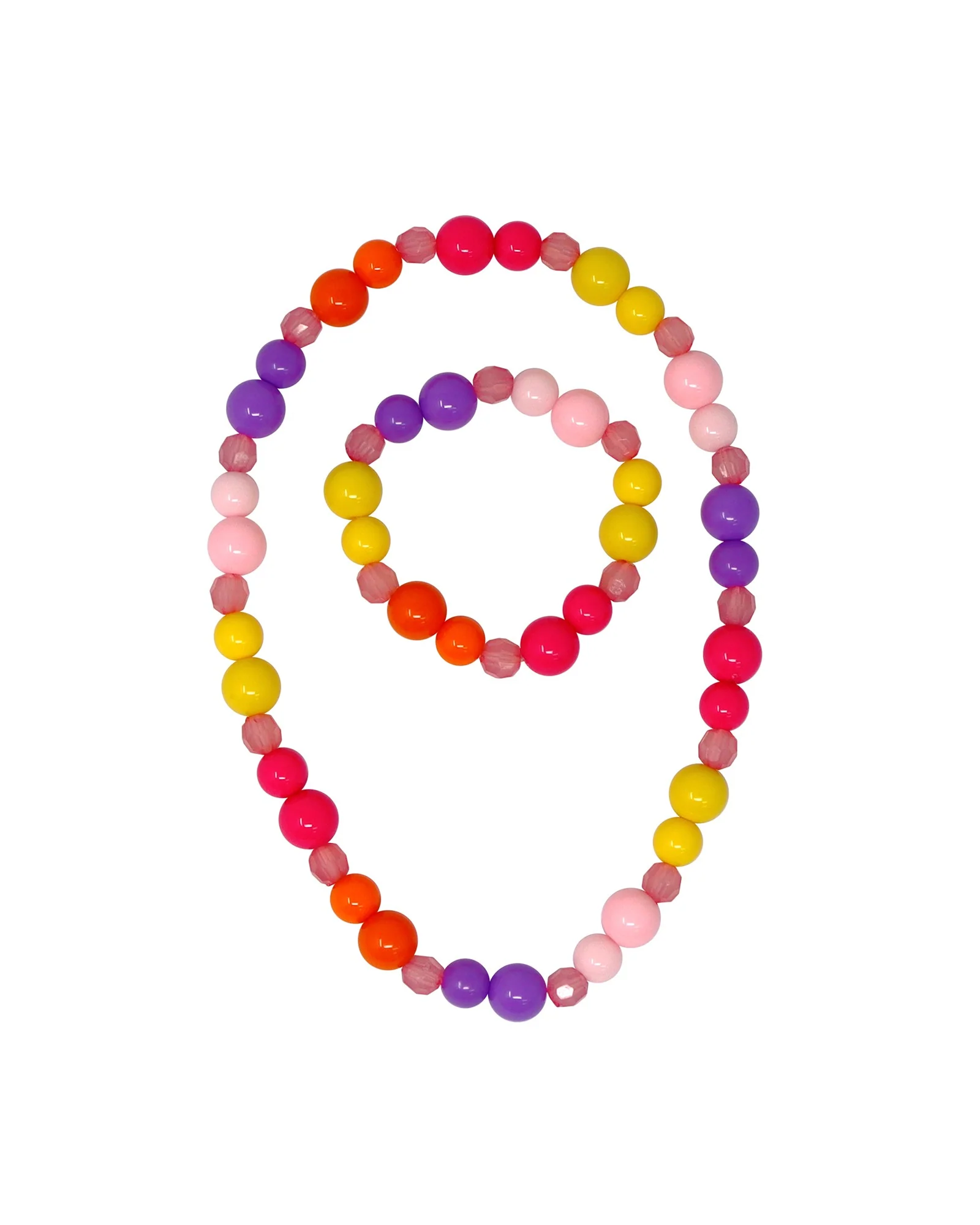 Pink Poppy Fairy Rainbow Necklace / Bracelet Set - Image 2