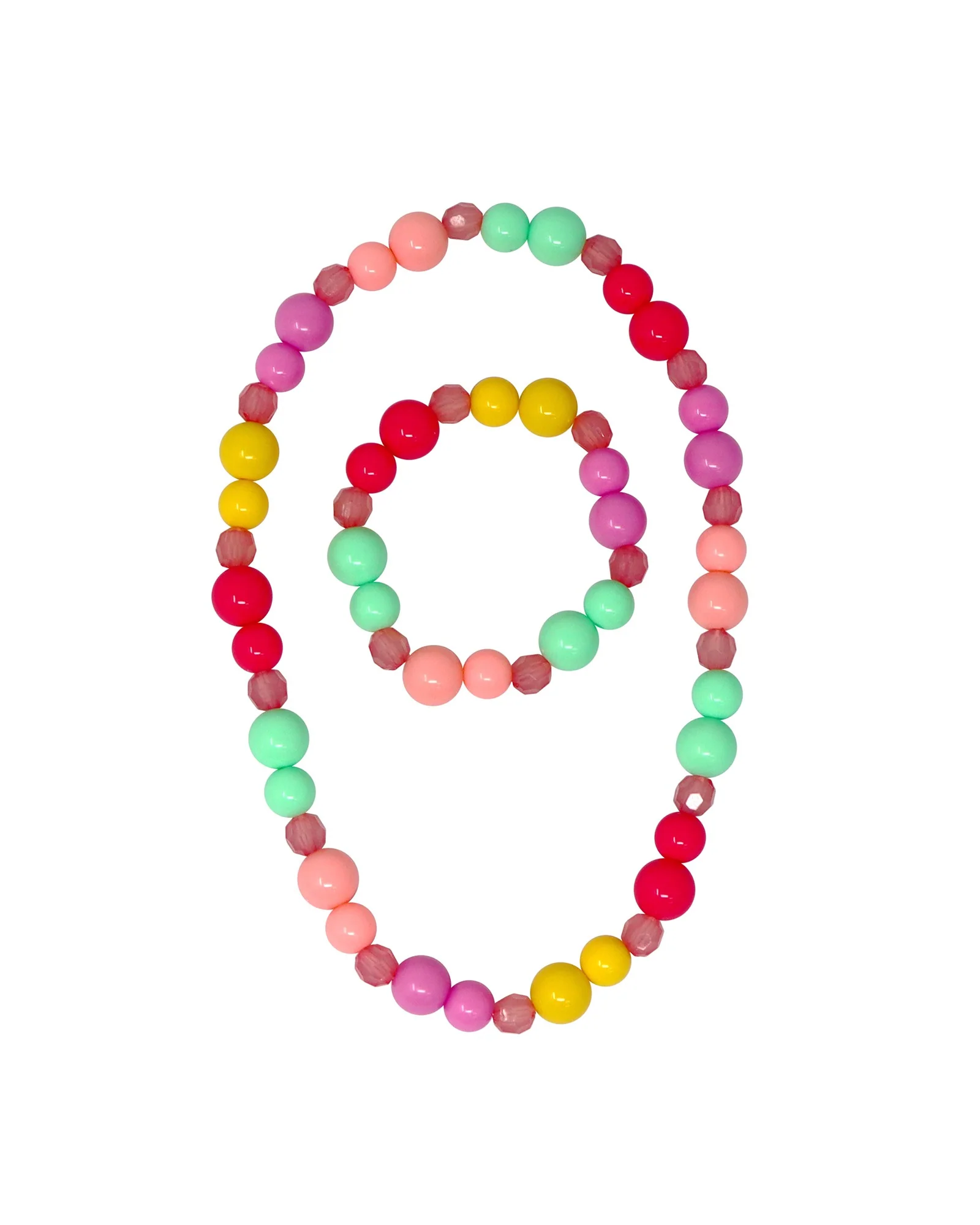 Pink Poppy Fairy Rainbow Necklace / Bracelet Set - Image 3