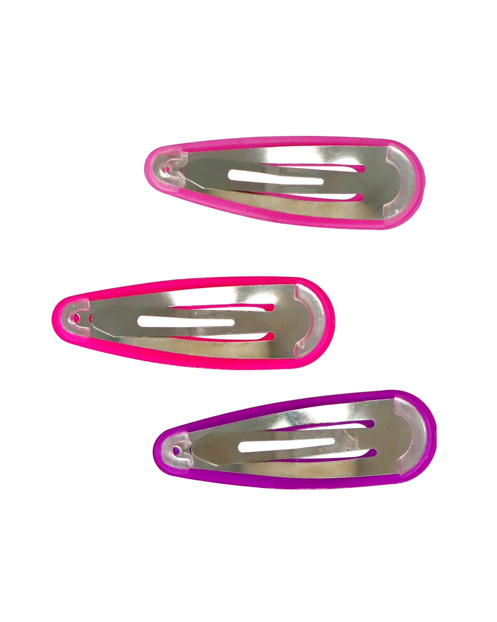 Pink Poppy Hair Clip Acrylic Snap - Image 2