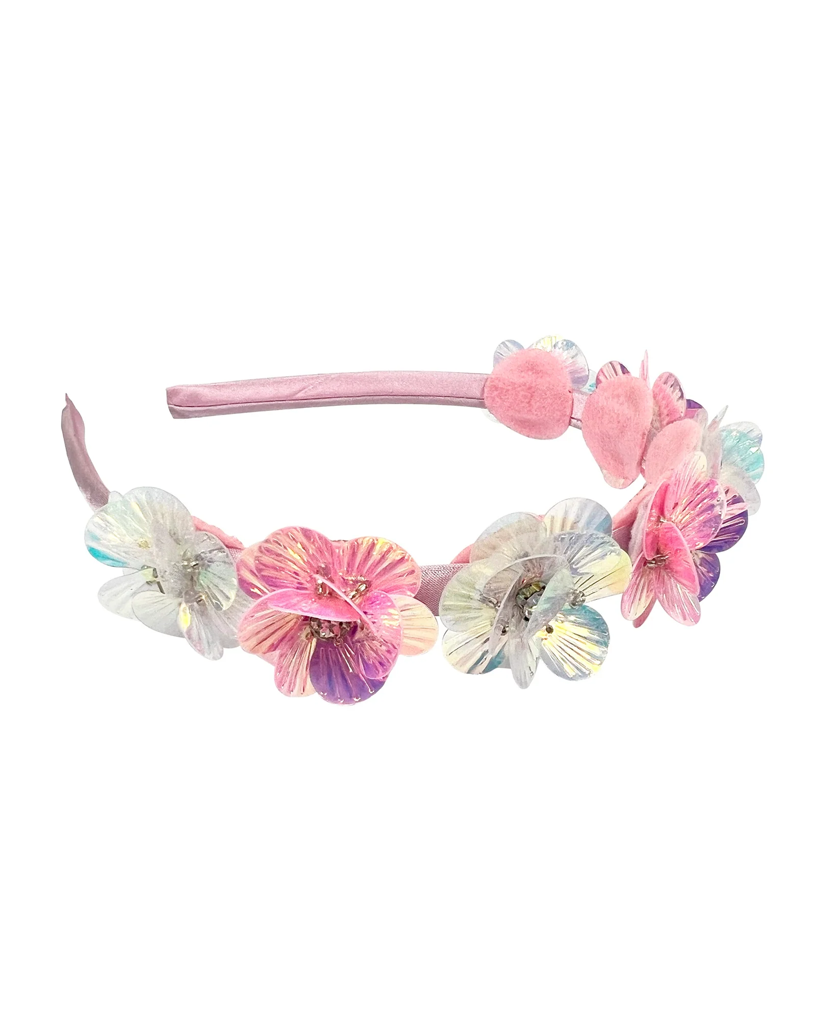 Pink Poppy Mermaid Flower Headband - Image 2
