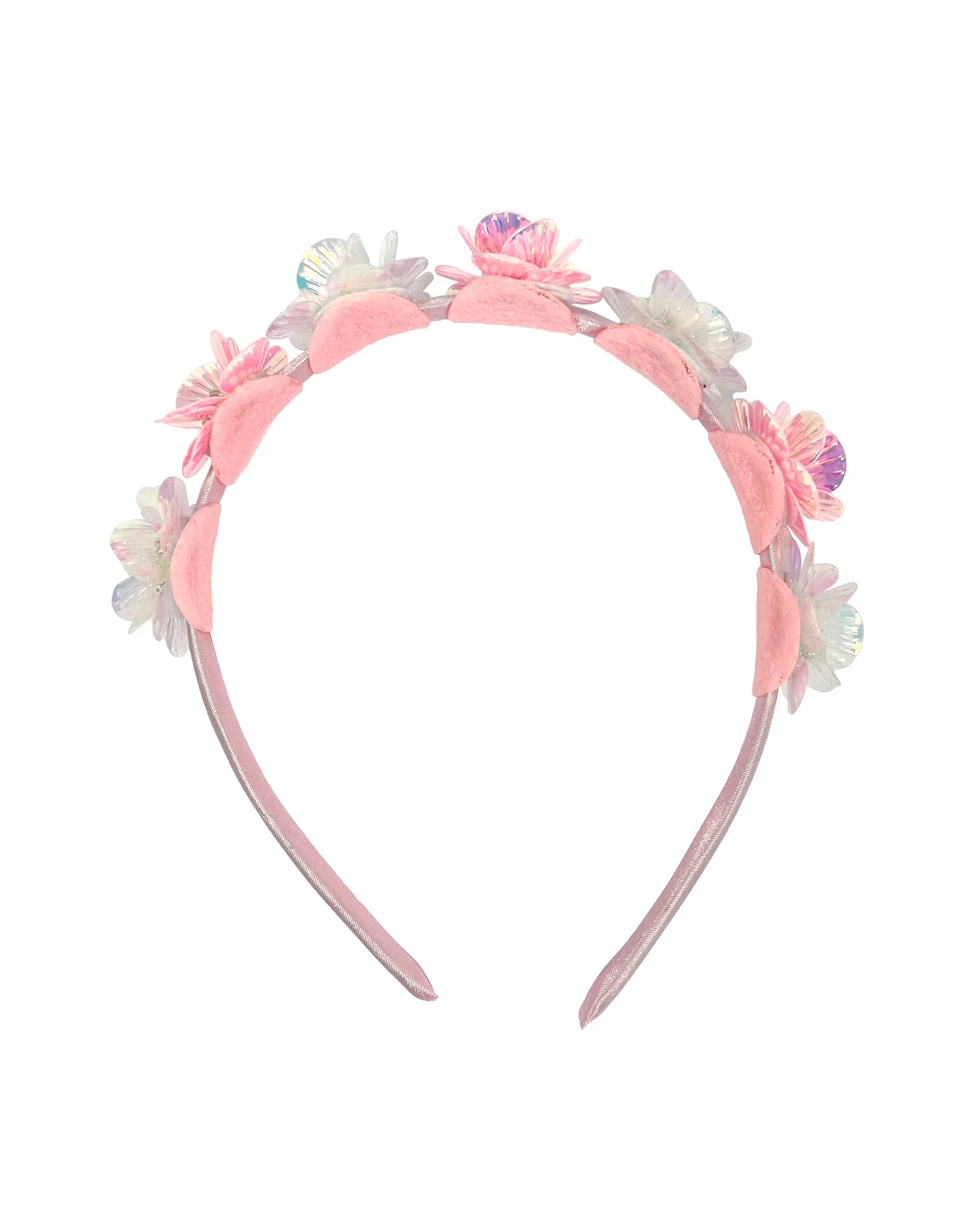Pink Poppy Mermaid Flower Headband - Image 3