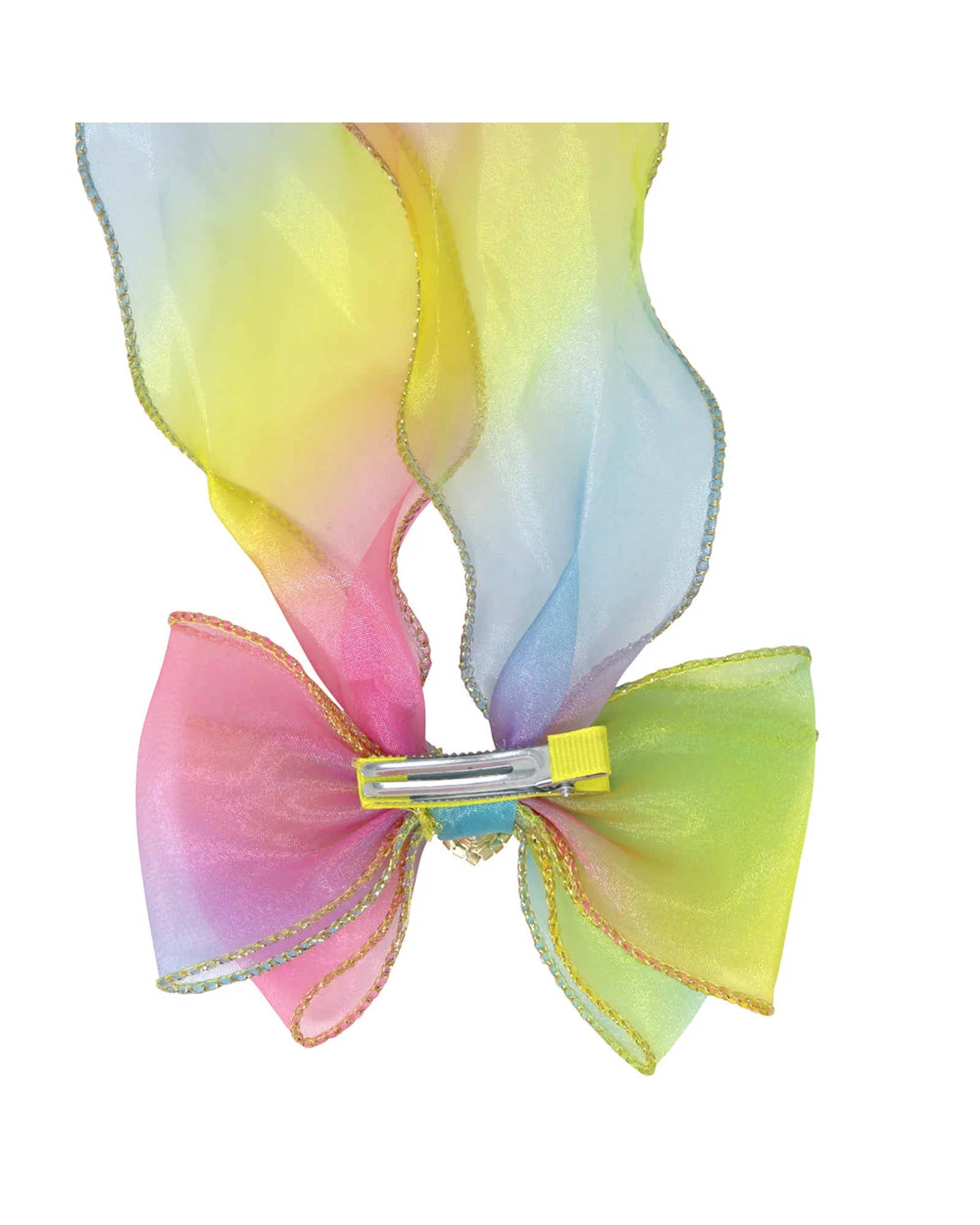 Pink Poppy Rainbow Butterfly Bow Hairclip - Image 3