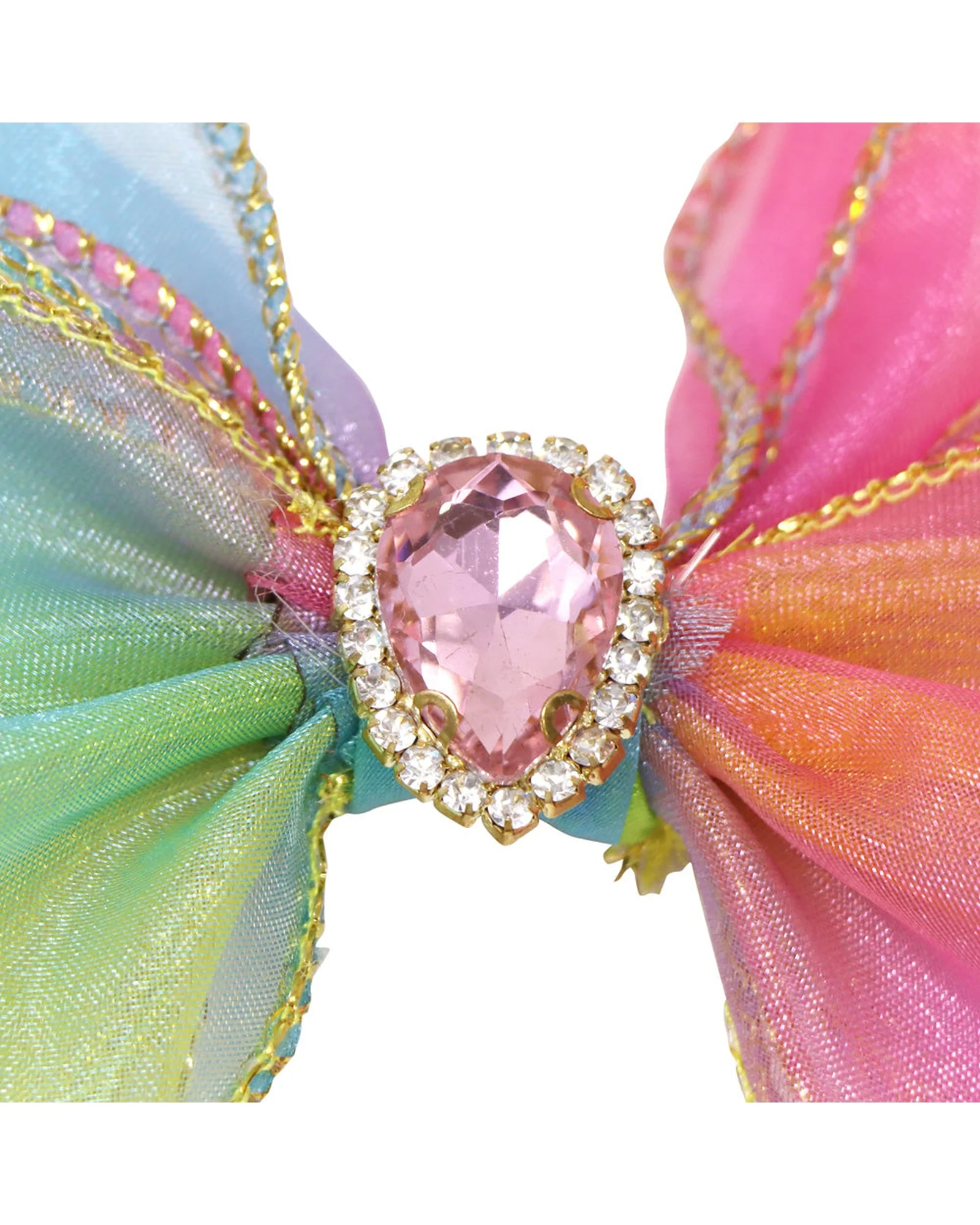 Pink Poppy Rainbow Butterfly Bow Hairclip - Image 4