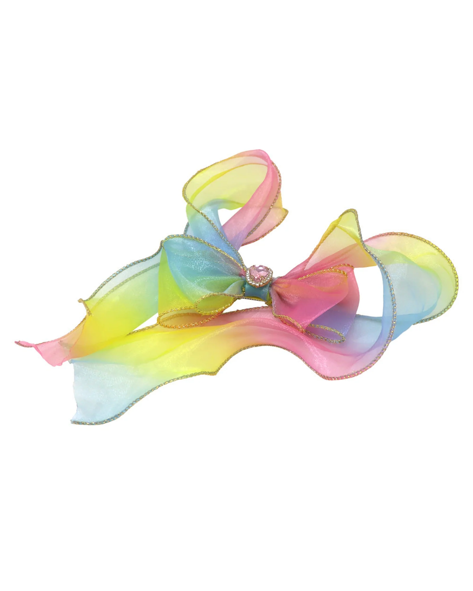 Pink Poppy Rainbow Butterfly Bow Hairclip - Image 5