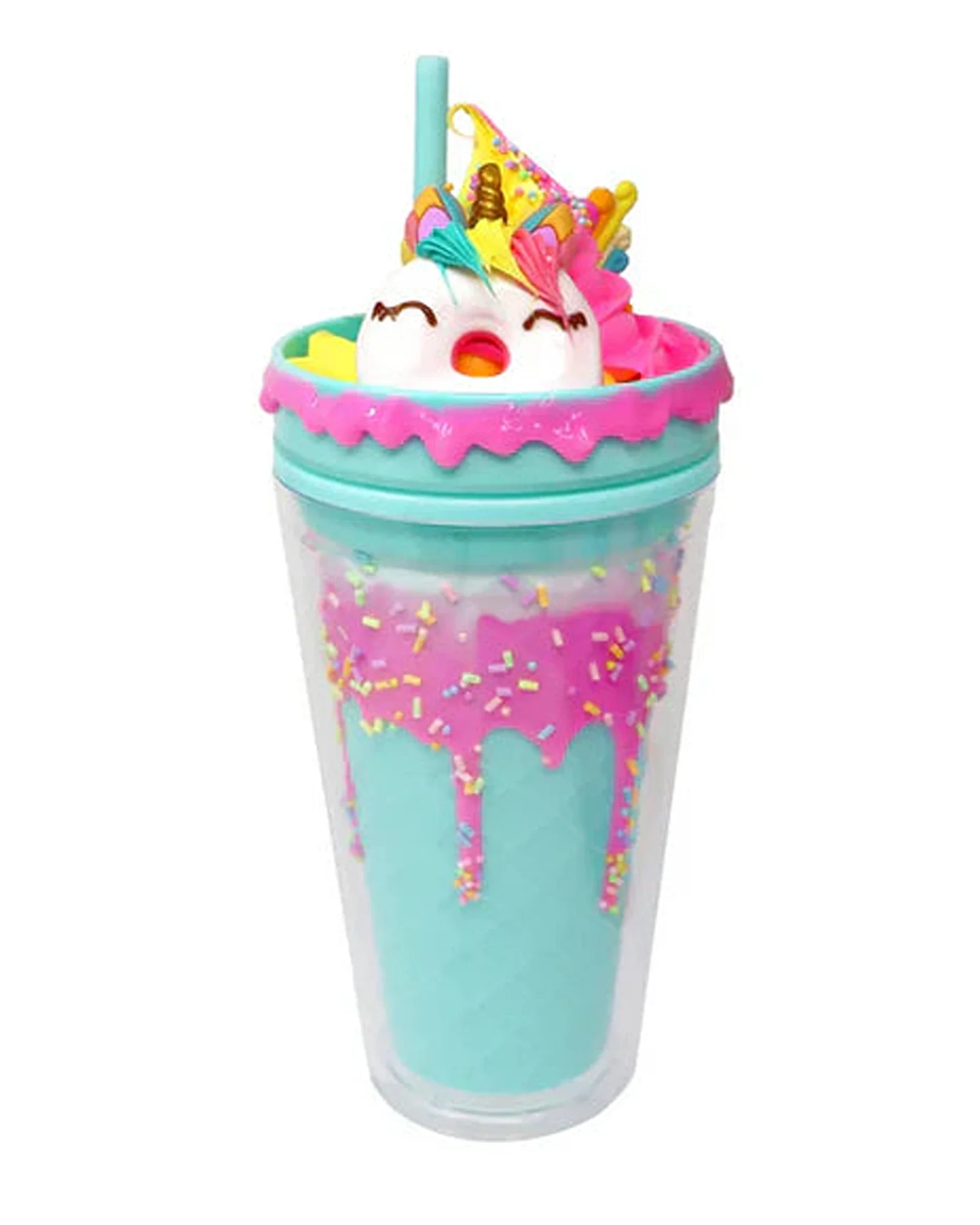 Unicorn Donut Drinking Cup Blue