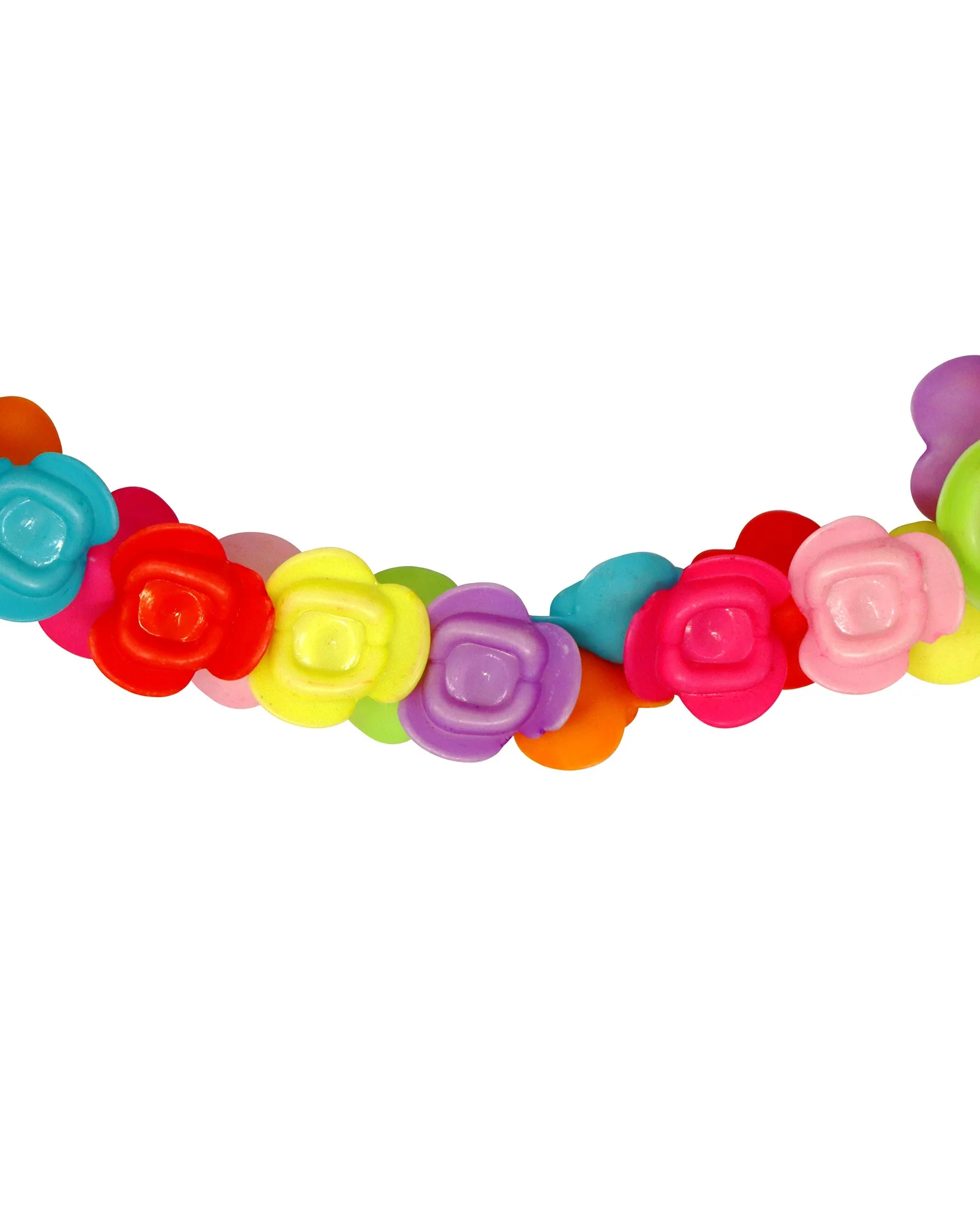 Pink Poppy Vibrant Roses Flower Necklace and Bracelet Set - Image 2