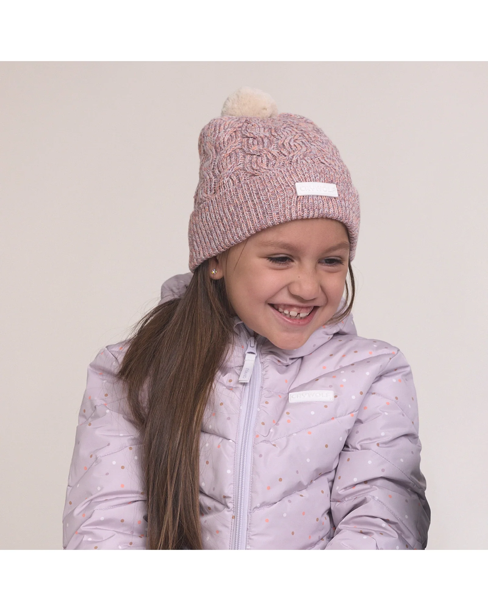 Pom Pom Beanie Heather Speckle Size S