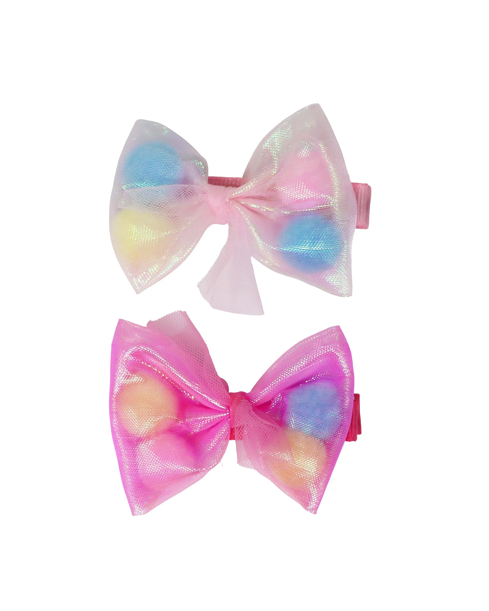 Pom Pom Bow Hair Clip - Image 2