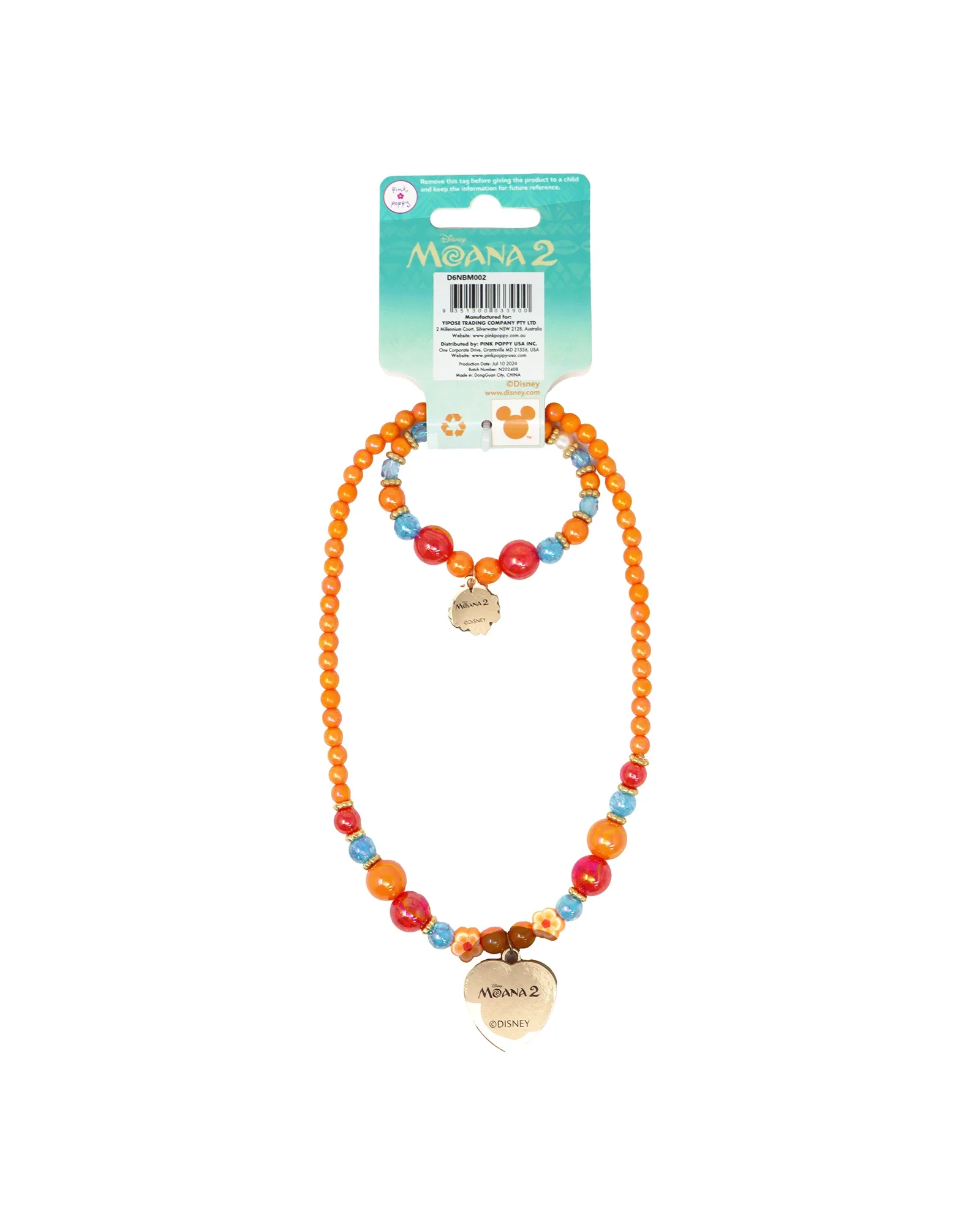 Pink Poppy Moana 2 Necklace Bracelet Set - Image 5