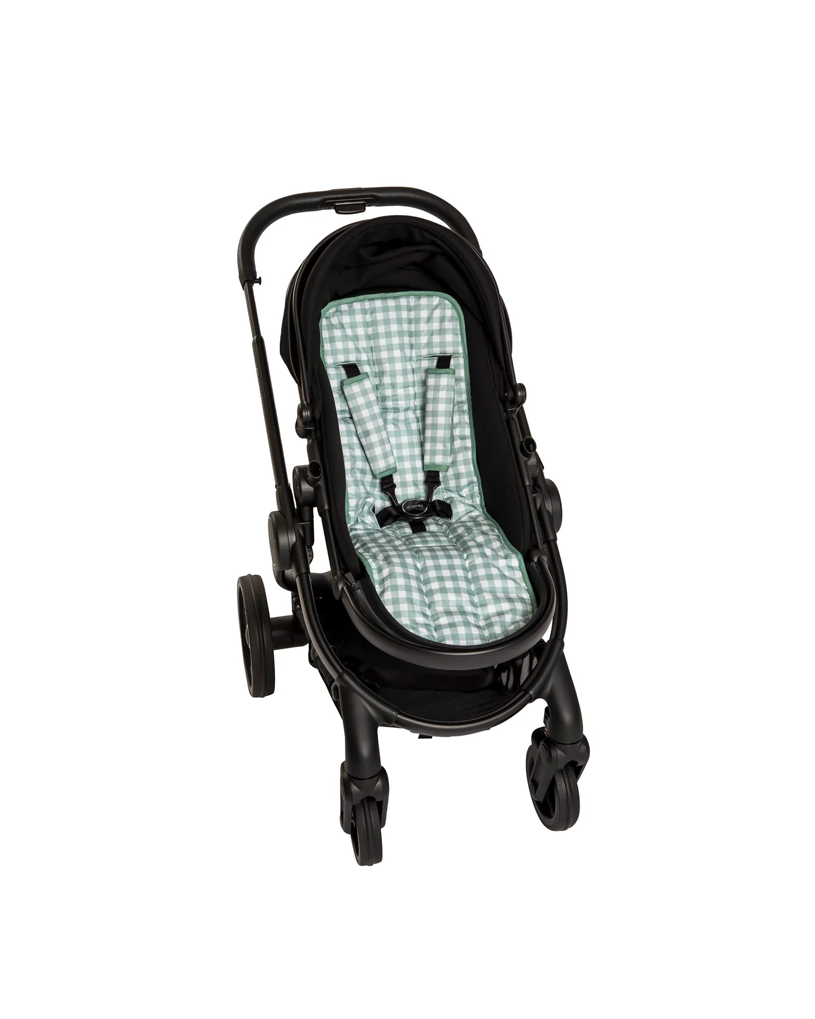 Pram Liner Gingham Sage - Image 4