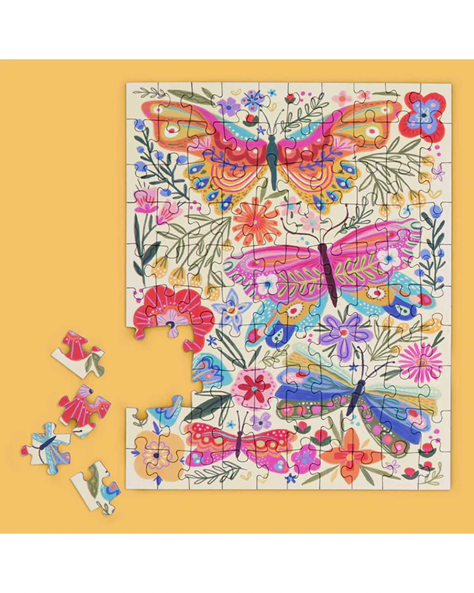 Puzzle Snax Butterflora 100PC - Image 2