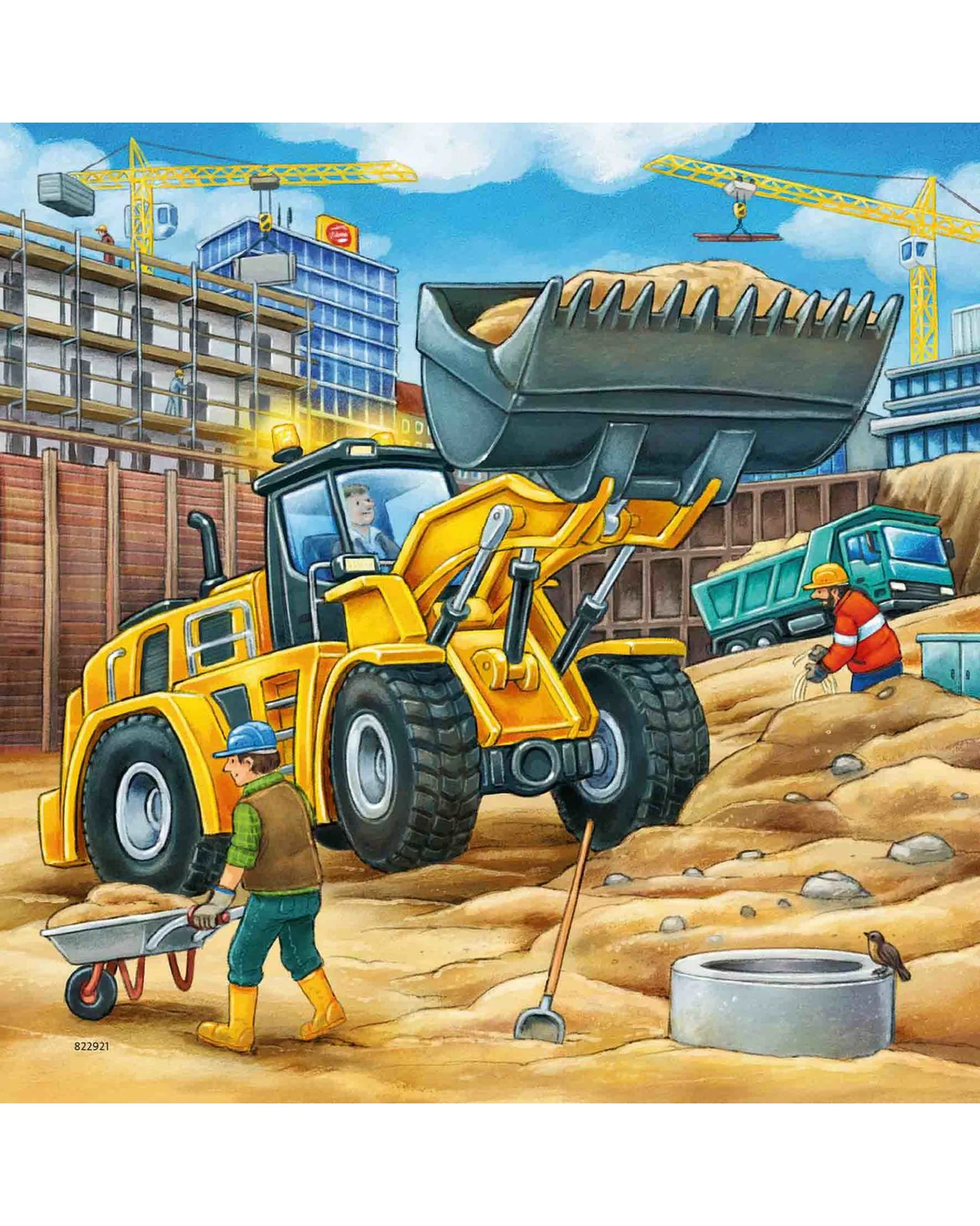 Ravensburger Construction Vehicle Puzzle 3X49 Piece - Image 2