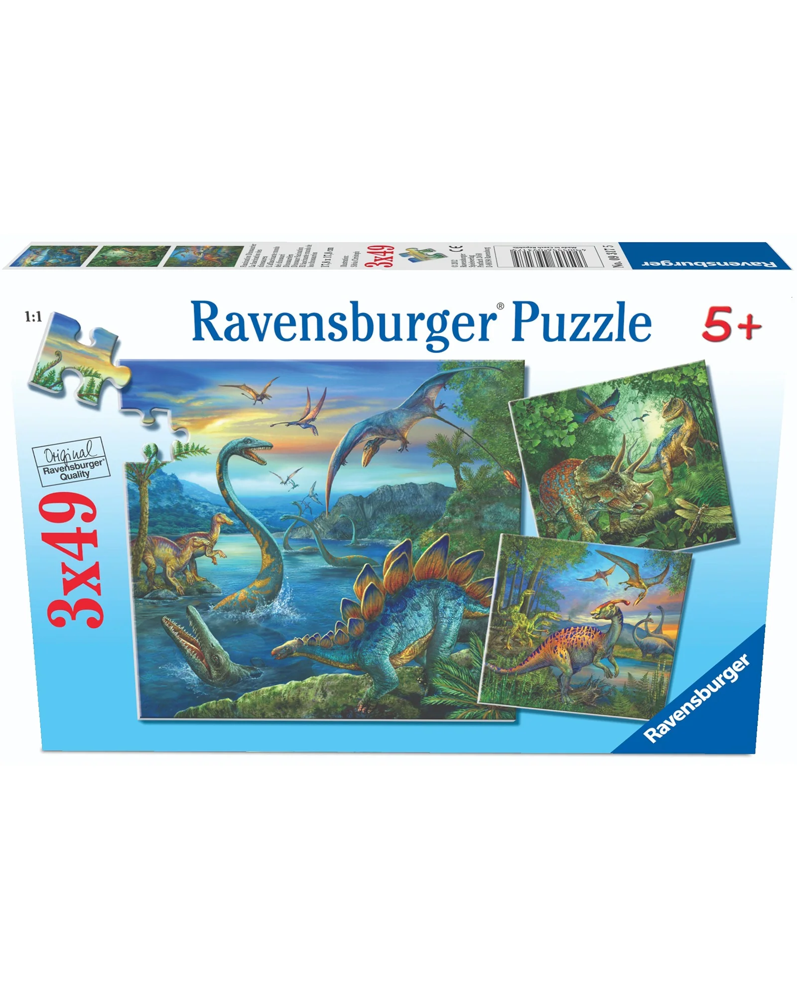 Ravensburger Dinosaur Fascination Puzzle 3X49 Piece