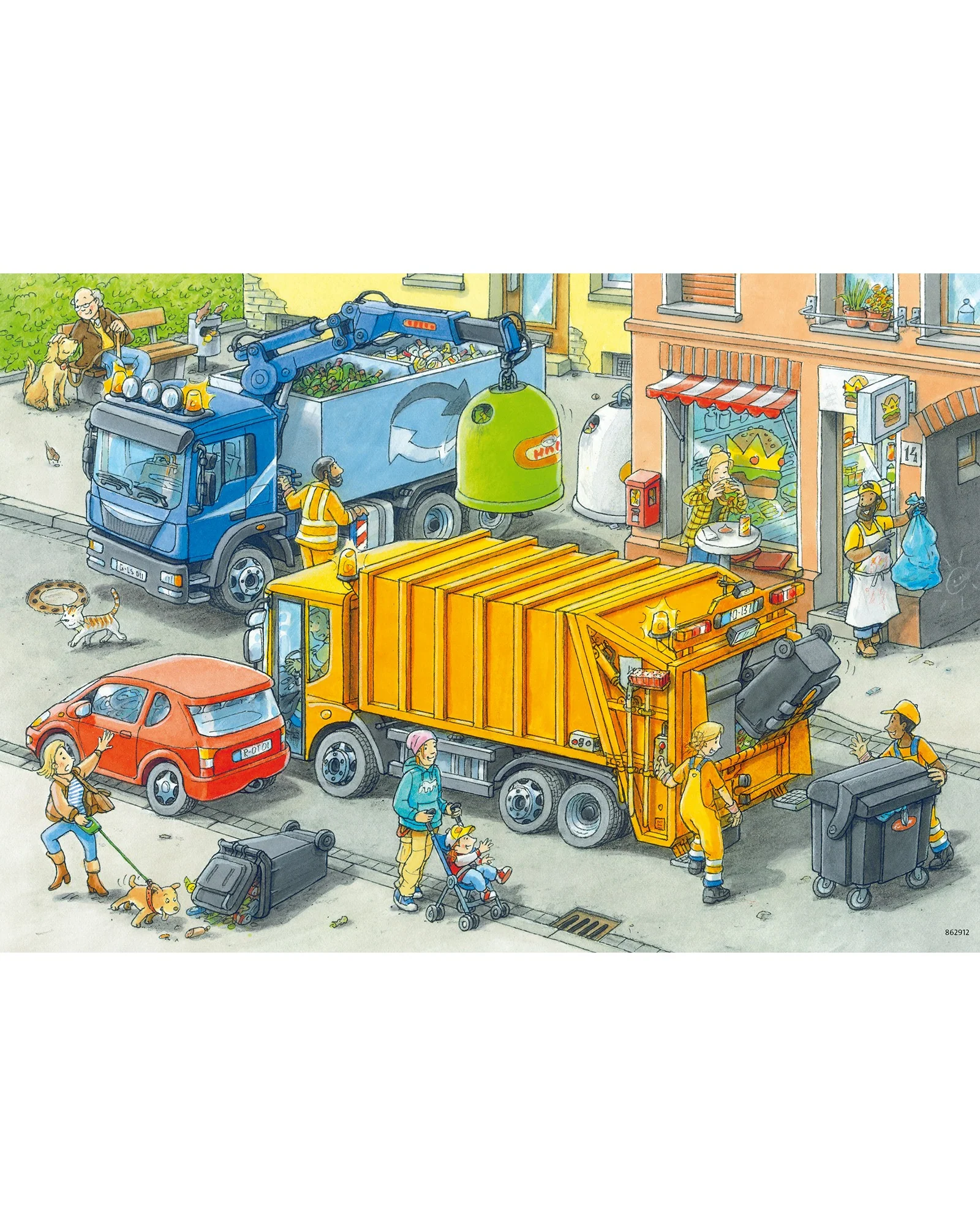 Ravensburger Working Trucks Puzzle 2X24 Piece - Image 2