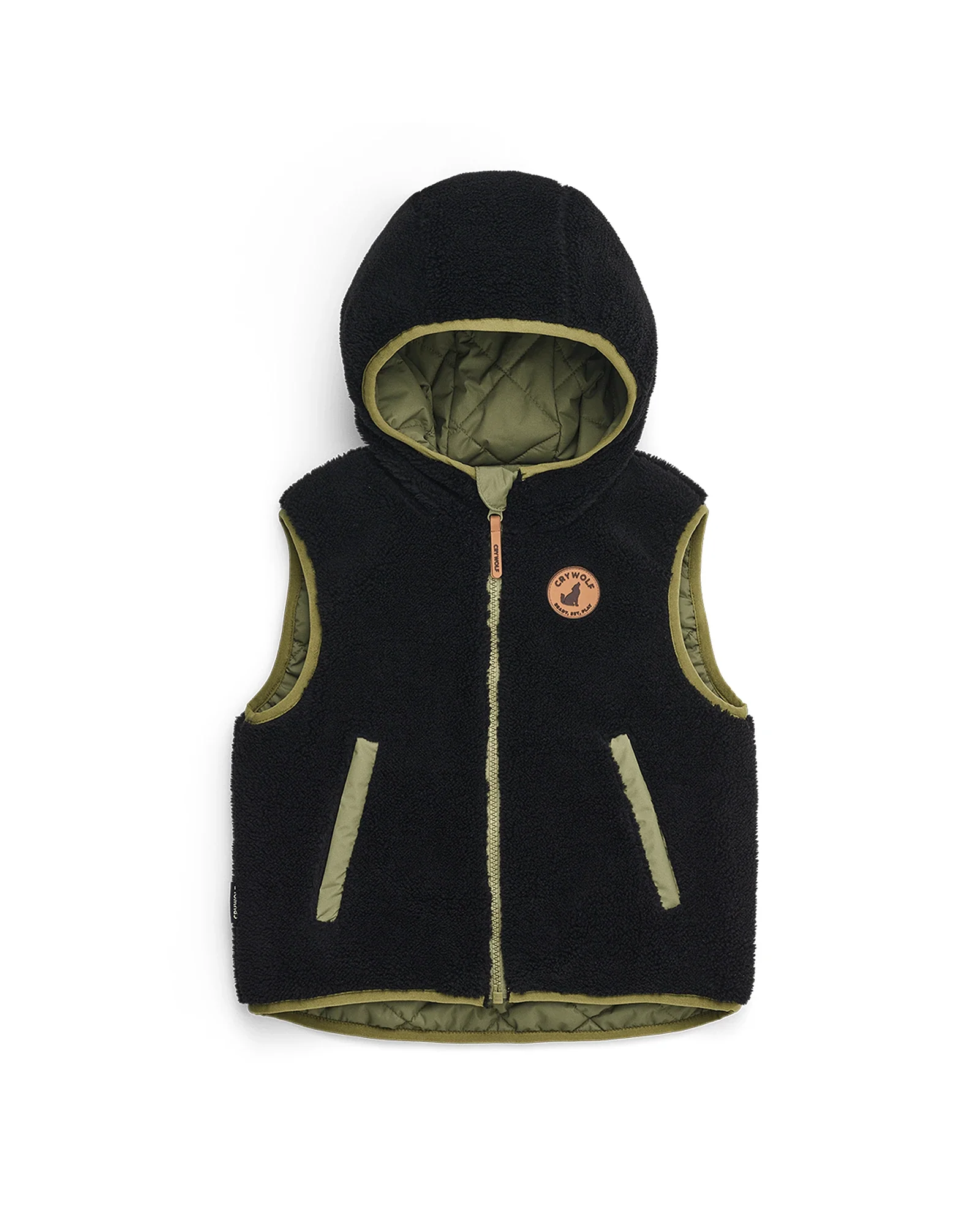 REVERSIBLE YETI VEST Fern/Black - Image 2
