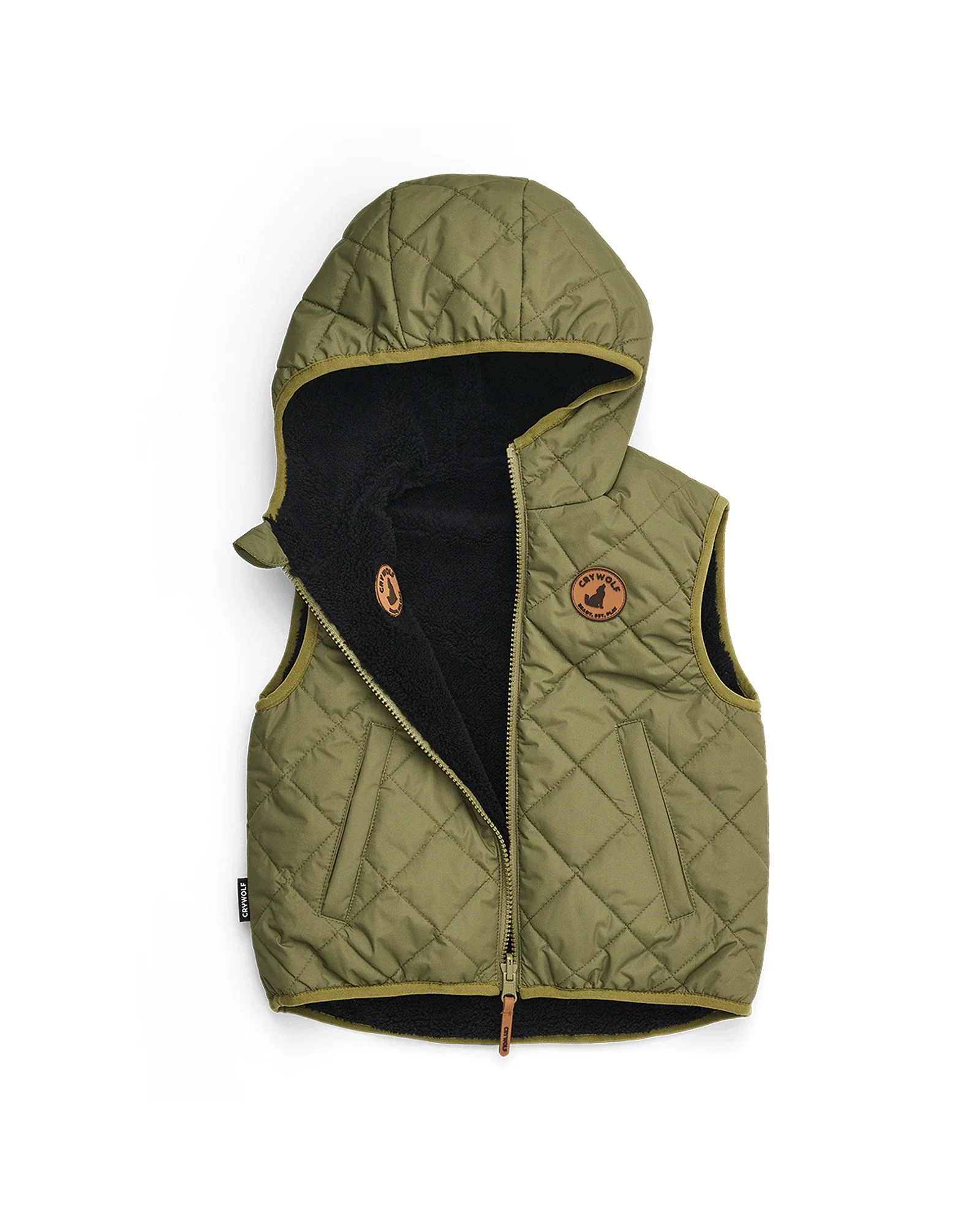 REVERSIBLE YETI VEST Fern/Black - Image 4