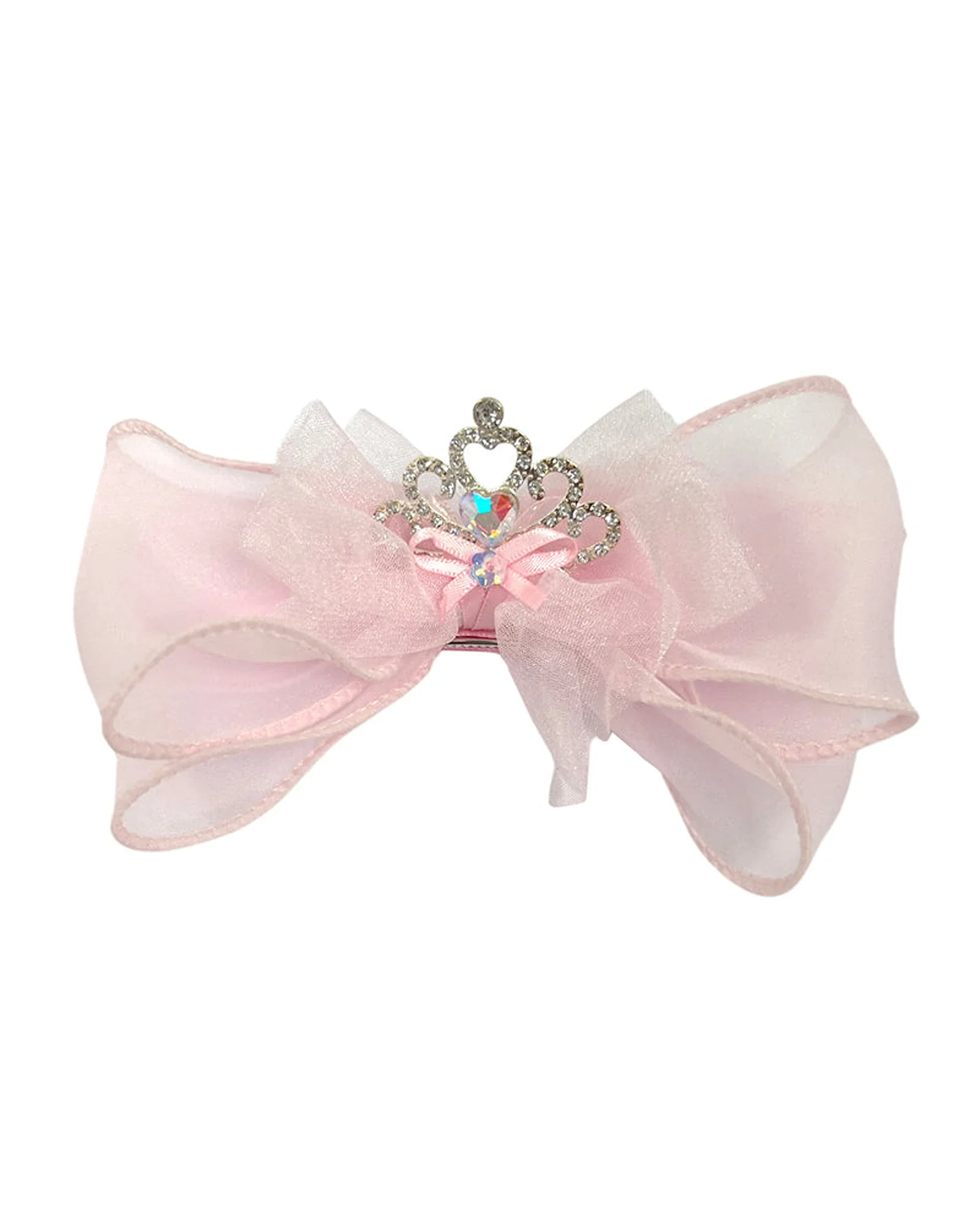 Rhinestone Crown Bow Hair Clip