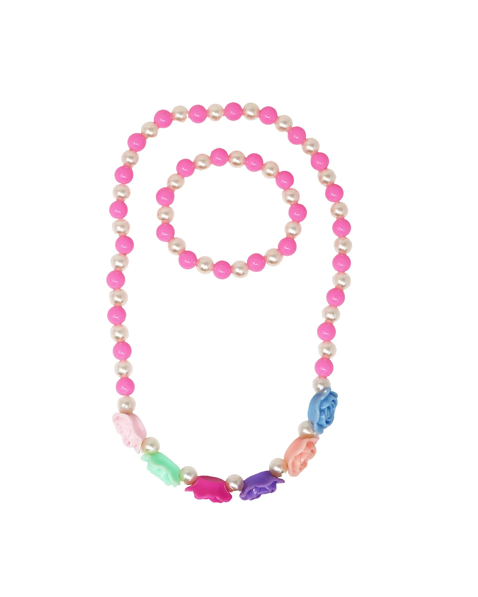 Rosy Candy Necklace & Bracelet Set - Image 2
