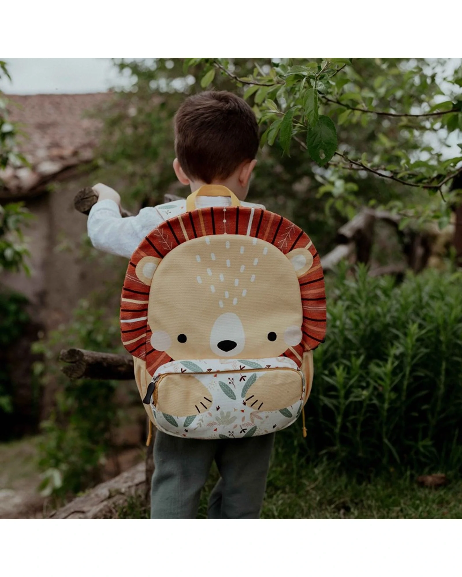 Sassi A4 Junior Cotton Backpack Chompy The Lion