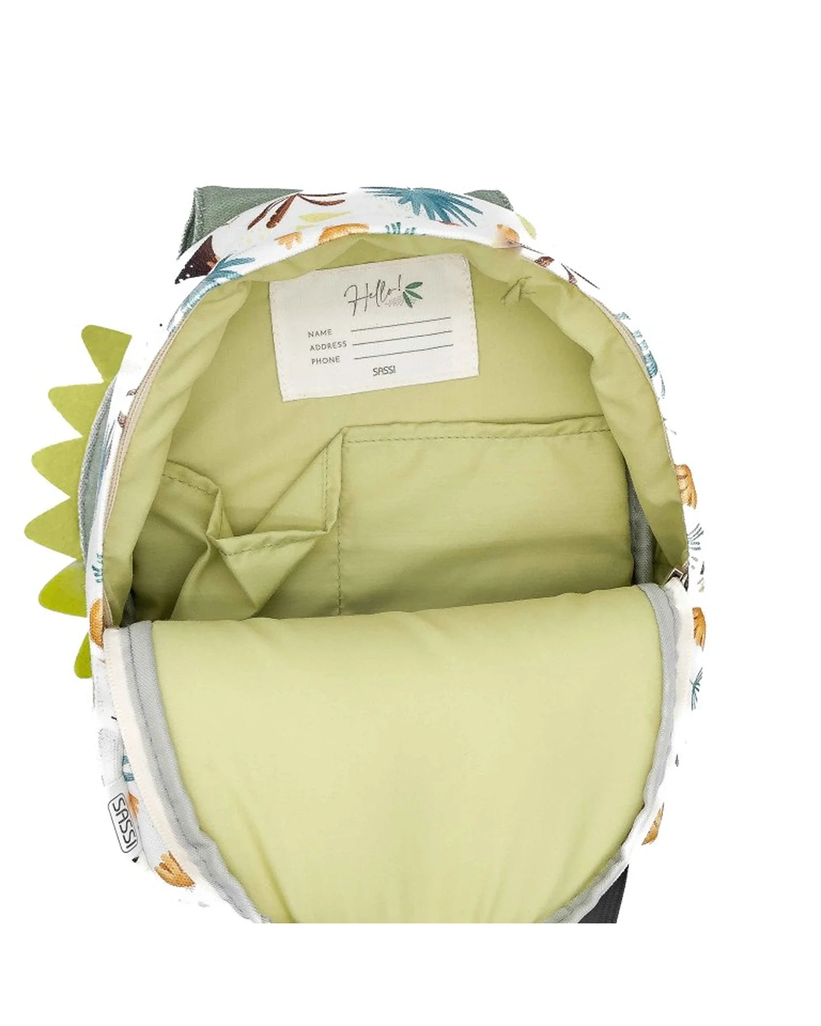 Sassi Cotton A5 Backpack Cracky The Dinosaur - Image 6