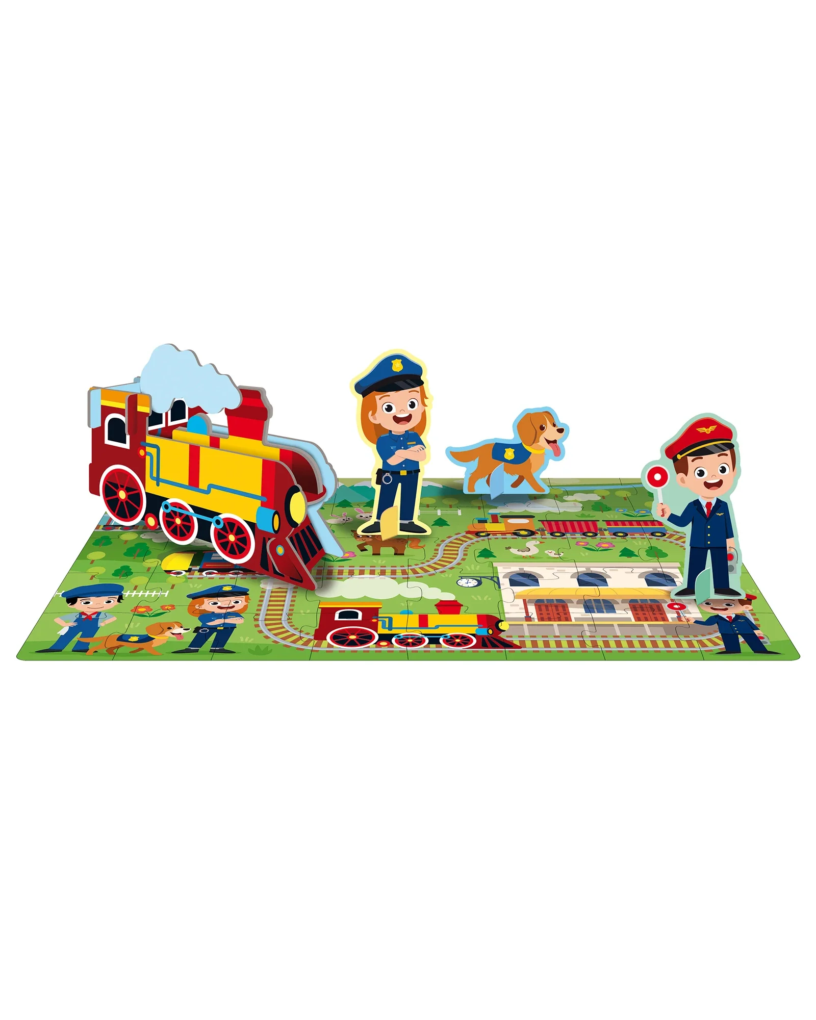 Sassi Trains 3D 40 Piece Puzzle and Book Set - Image 3