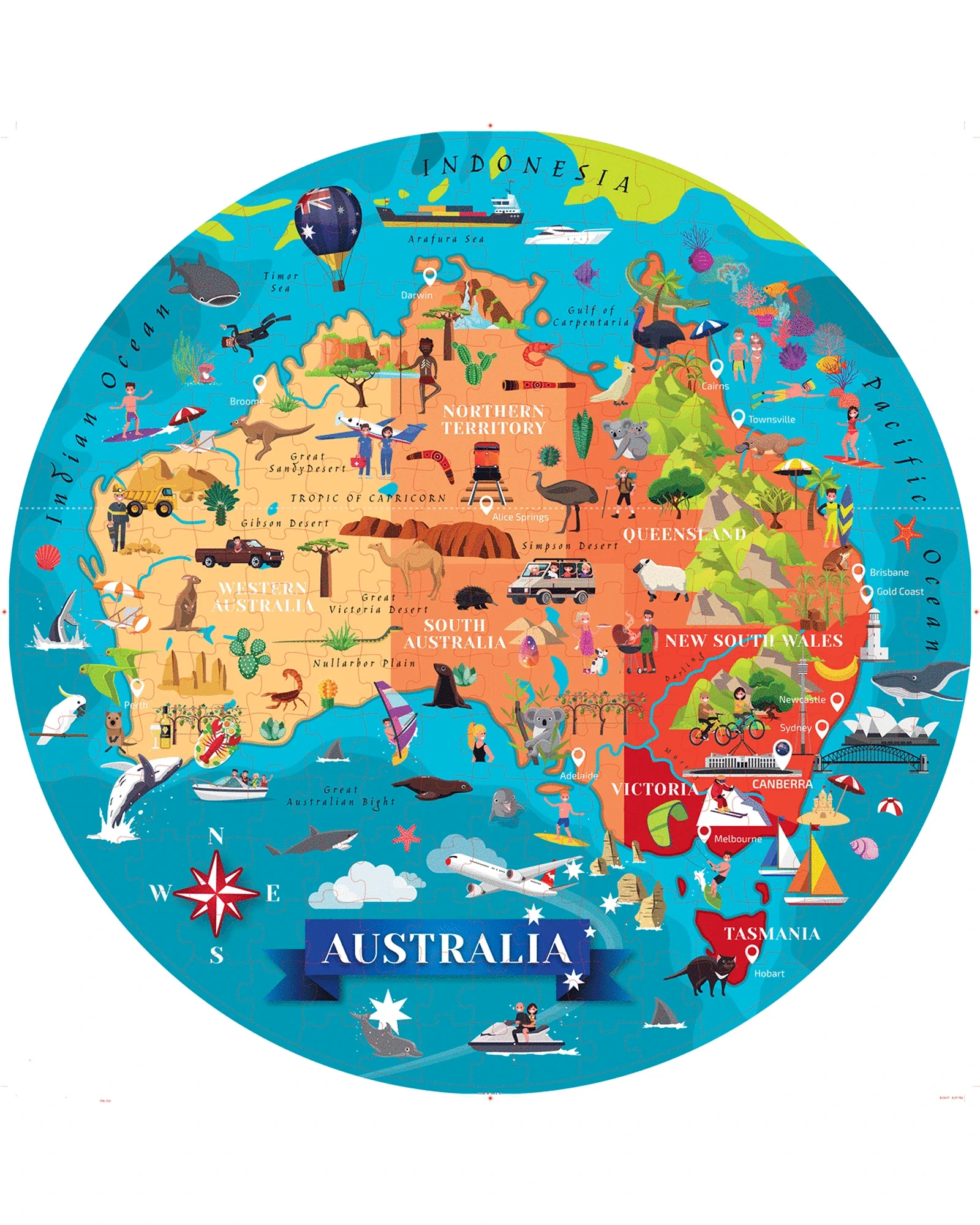 Sassi Travel Learn Explore Australia Puzzle - Image 2