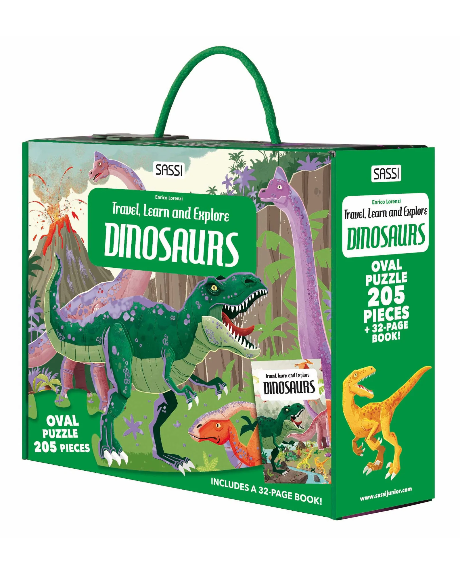 Sassi Travel Learn Explore Puzzle and Book Set Dinosaurs