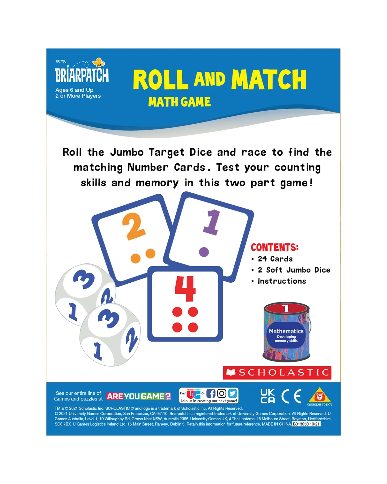 Scholastic Roll and Match Game - Image 3