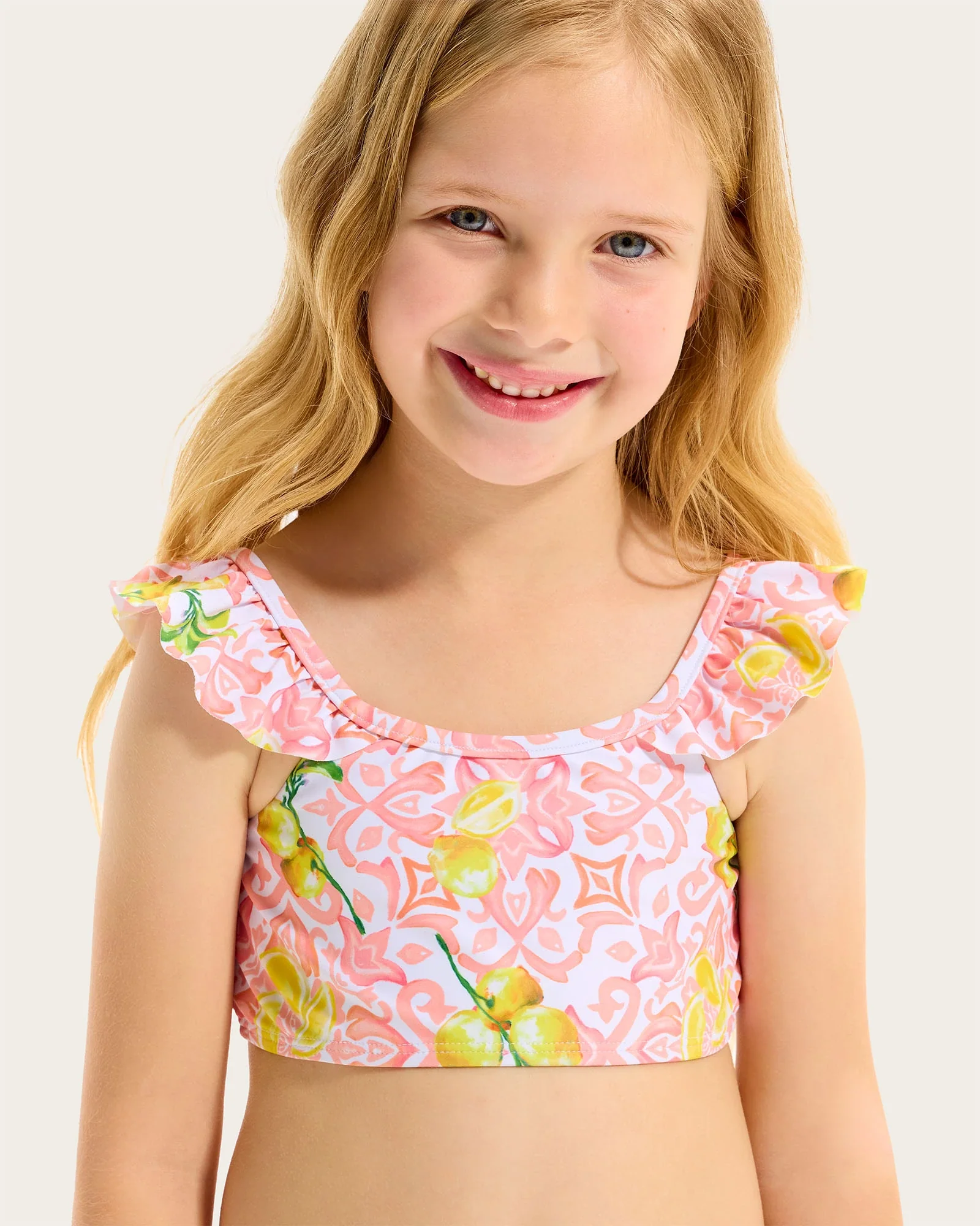 Seafolly Kids Lemon Tile Bikini Set - Image 4