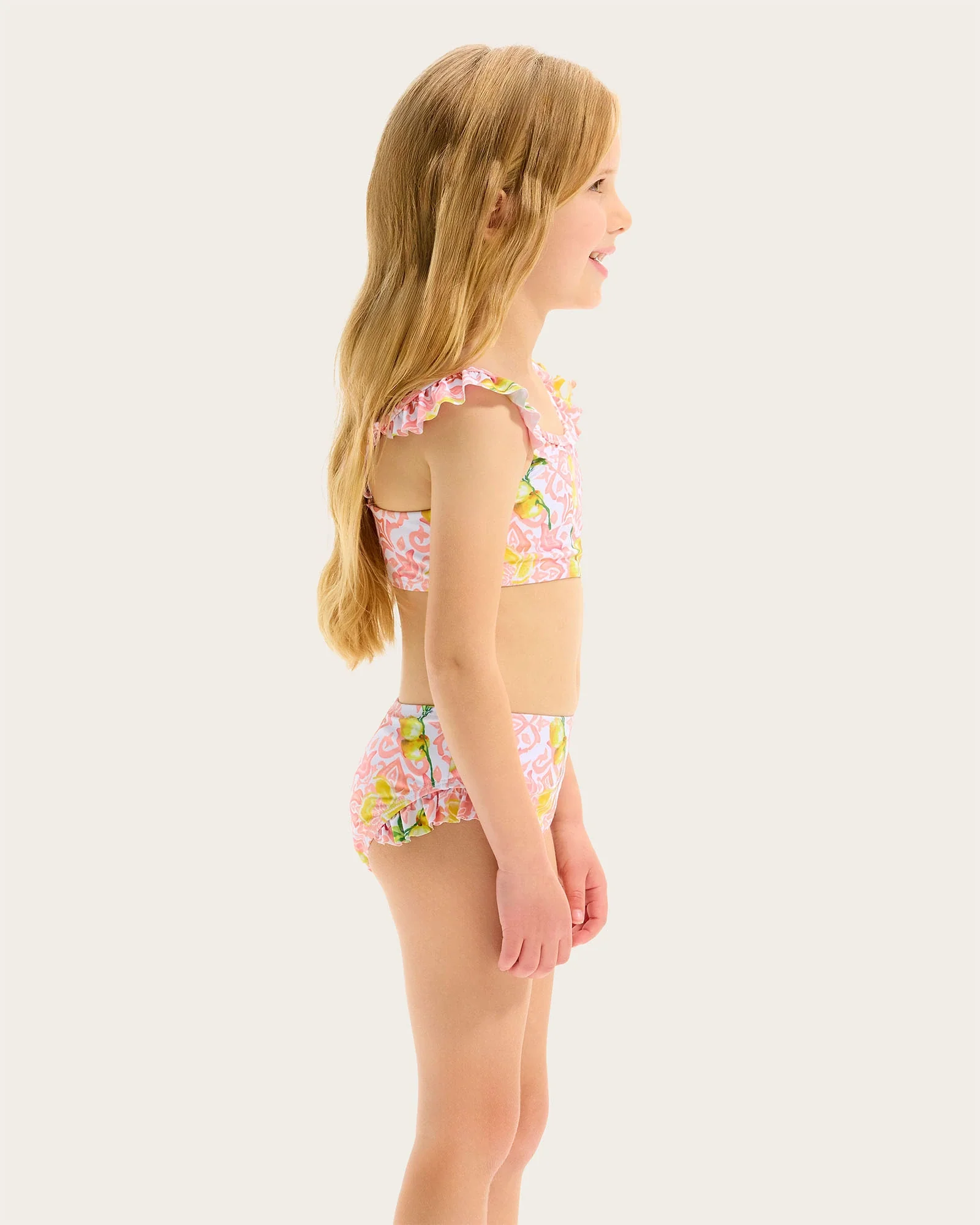 Seafolly Kids Lemon Tile Bikini Set - Image 5