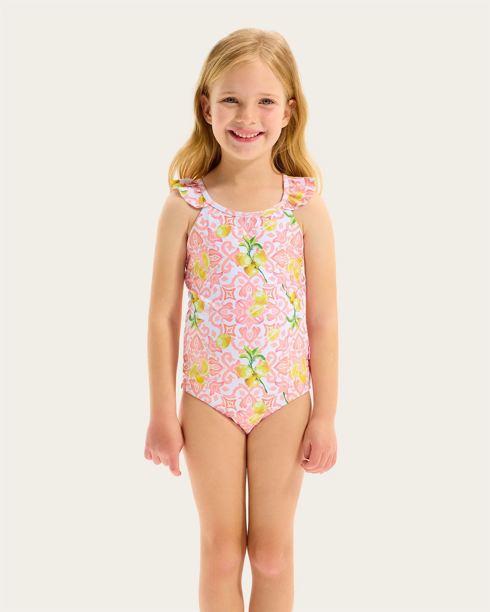Seafolly Kids Lemon Tile One Piece