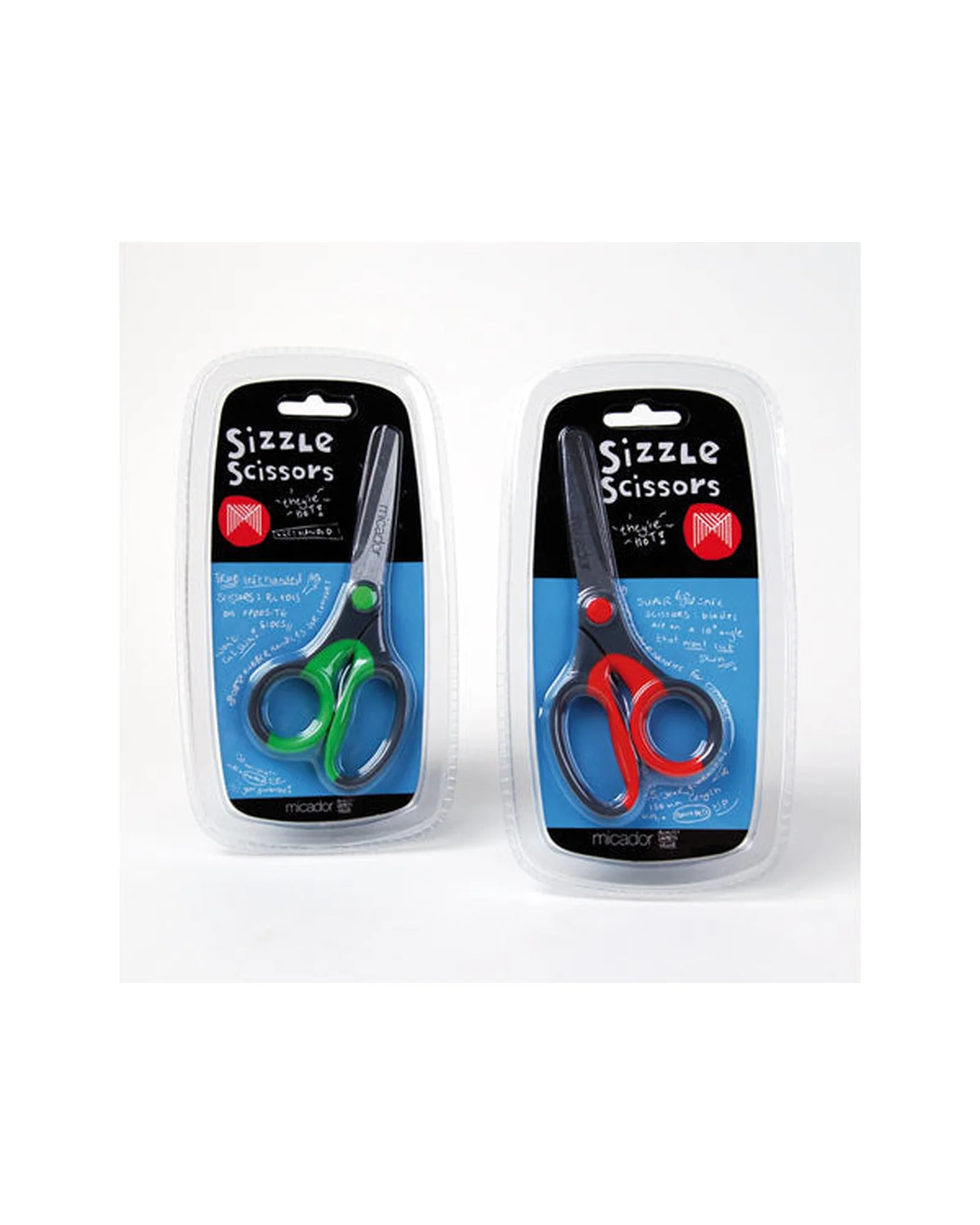 Safe Scissors - Green (Left Handed) 130mm Micador Jr. - Image 2