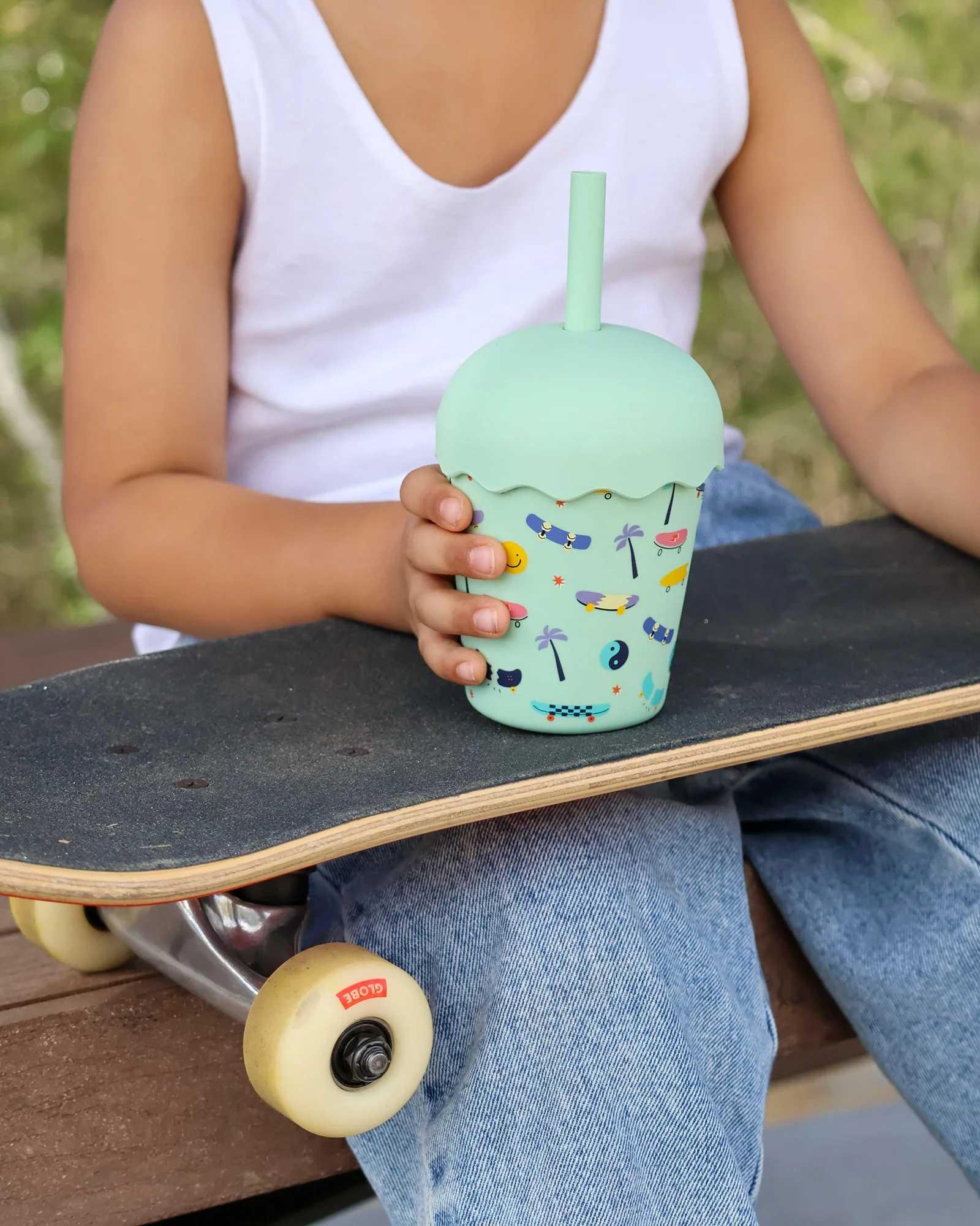 Skate Aqua Mini Smoothie Cup & Straw 200ml - Image 5