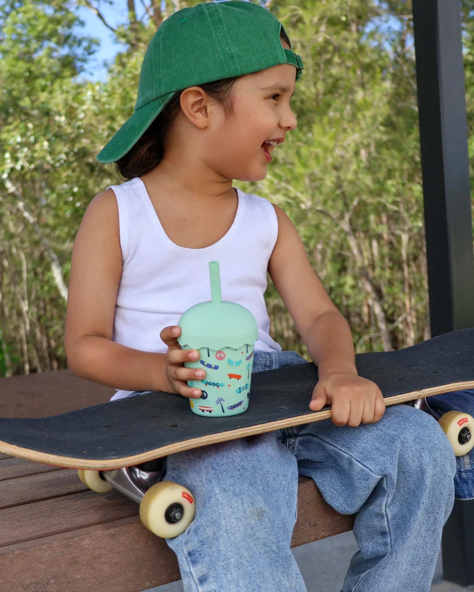 Skate Aqua Mini Smoothie Cup & Straw 200ml - Image 6