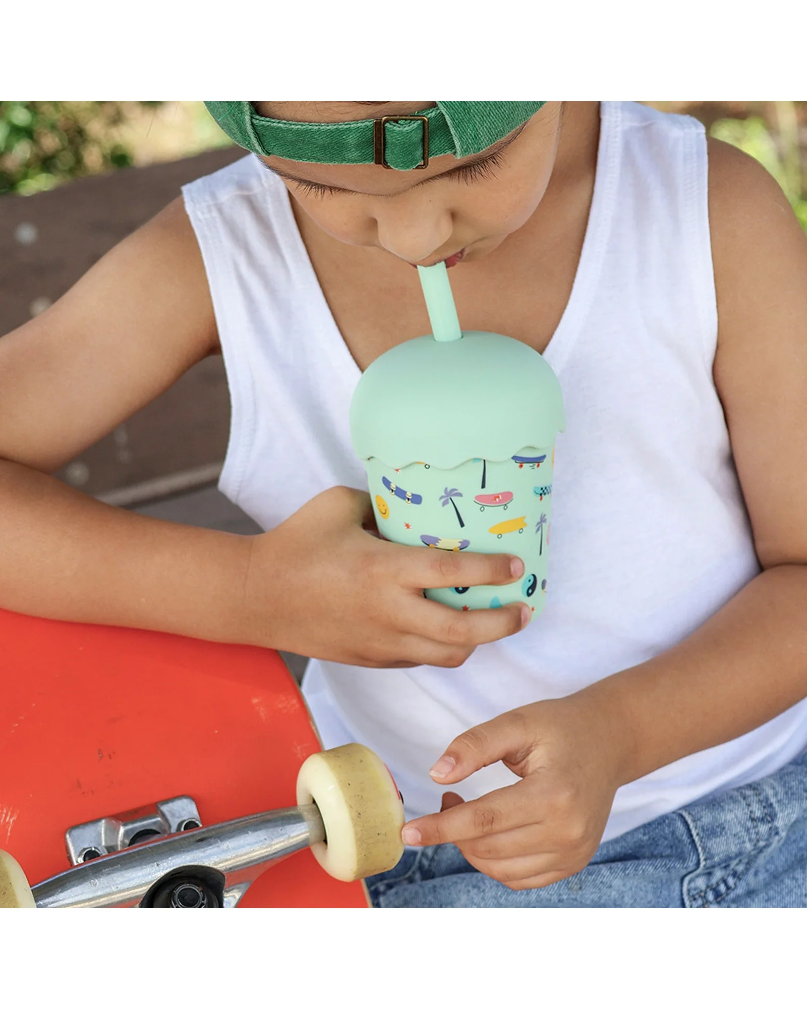Skate Aqua Mini Smoothie Cup & Straw 200ml - Image 7