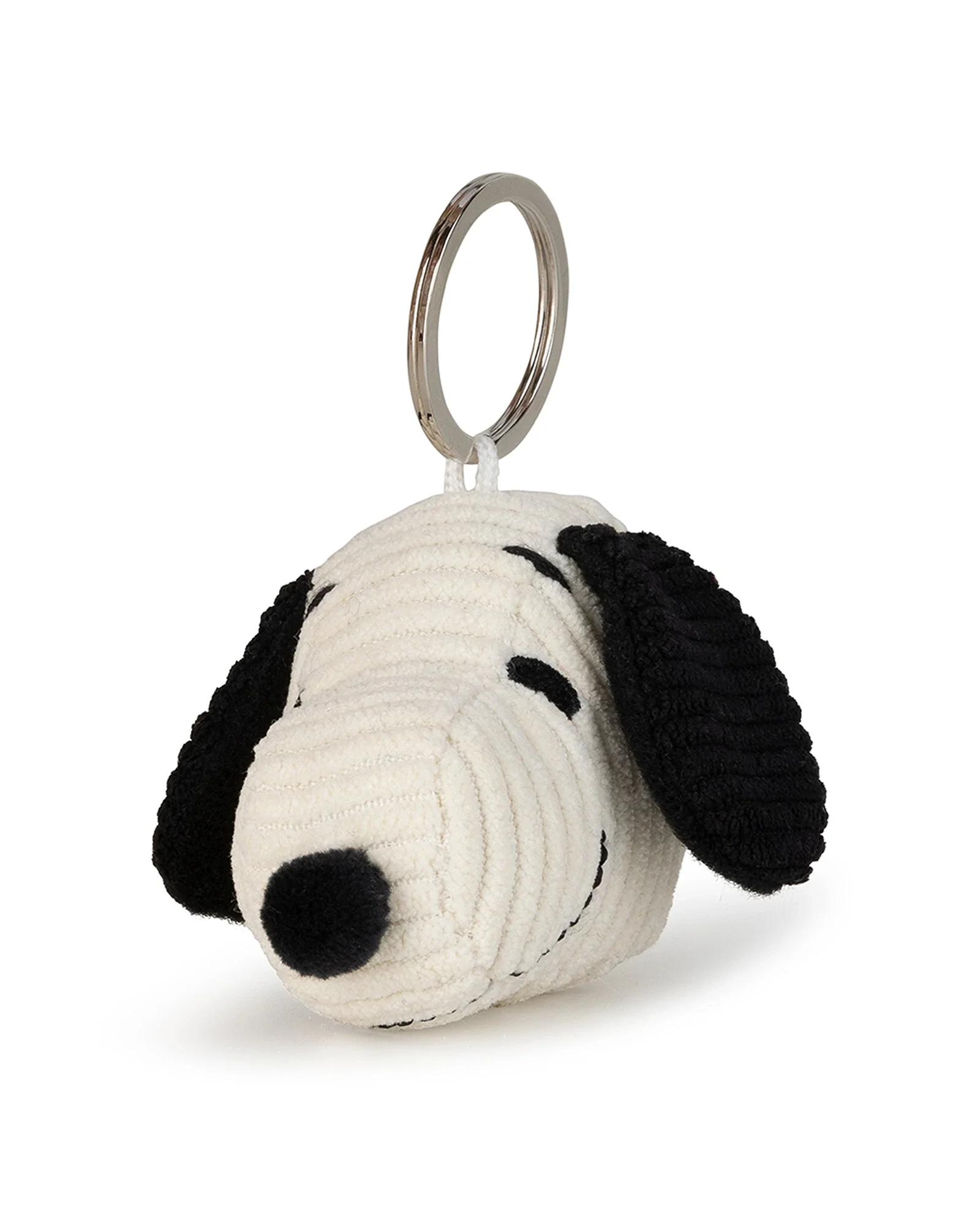 Snoopy Head Corduroy Cream Keychain 4.5cm - Image 4