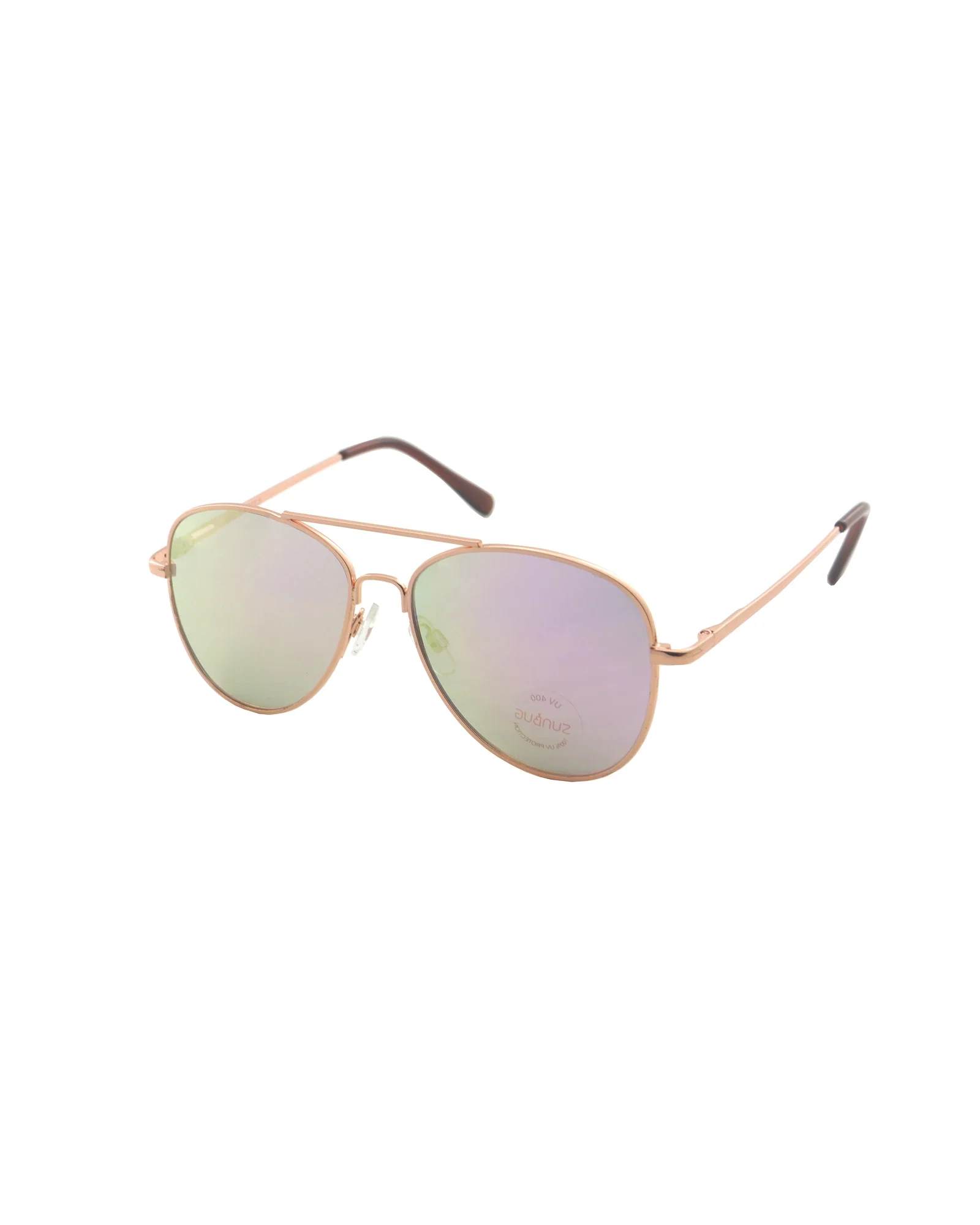 Rose Gold Pilot Sunglasses - Image 3