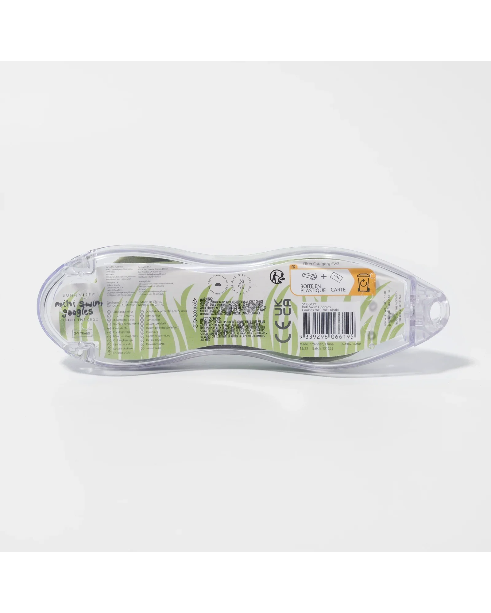 Sunnylife Kids Swim Goggles Cookie the Croc Khaki - Image 5